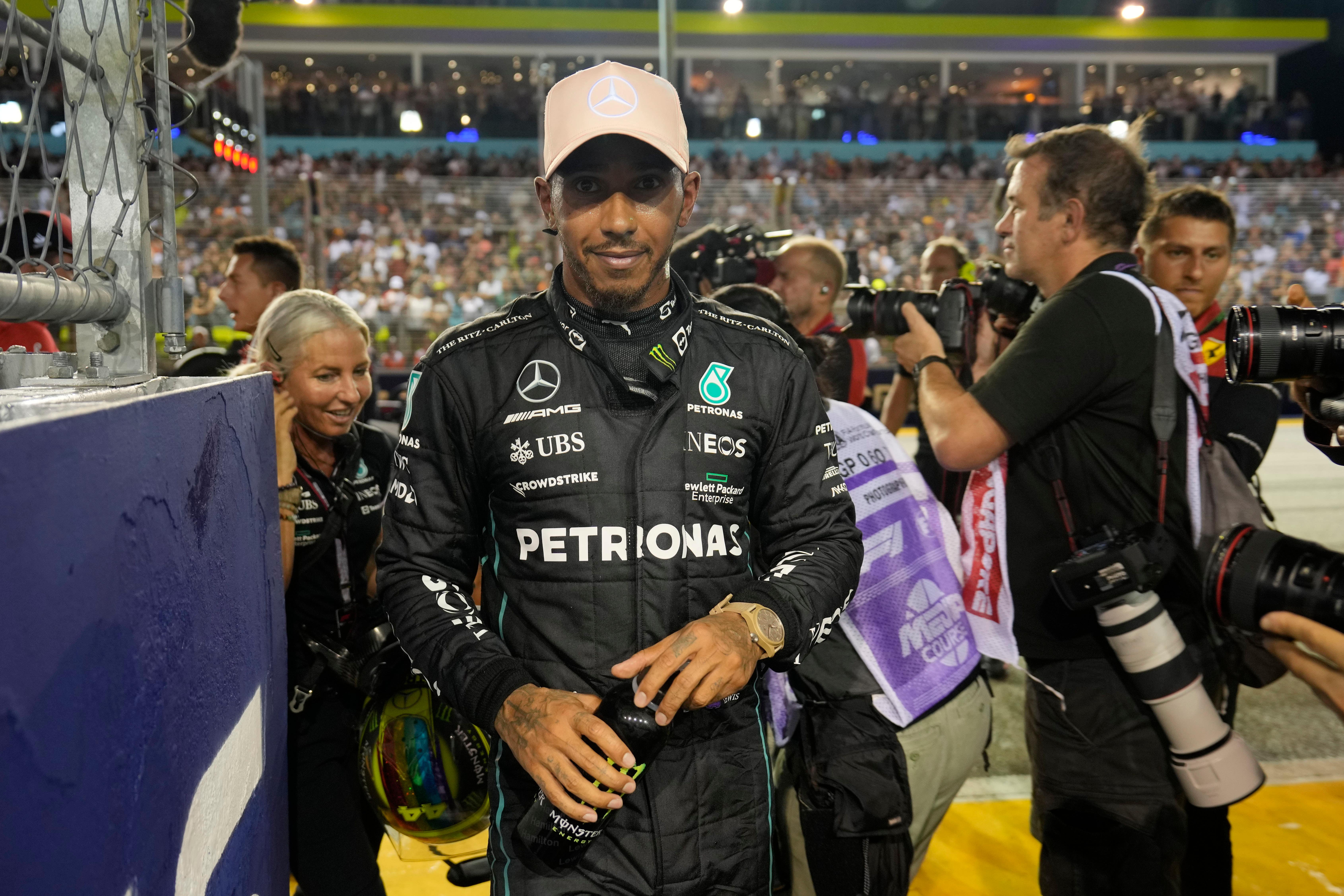 Lewis Hamilton finished ninth in Sunday’s Singapore GP