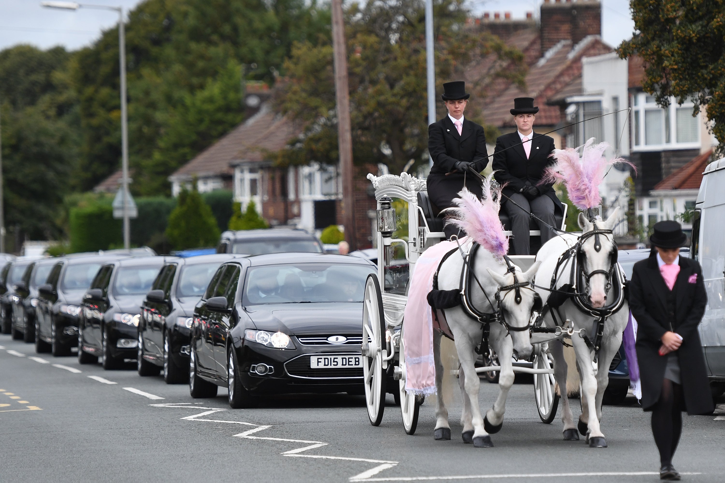 Olivia’s family asked funeral-goers to remember her with a ‘splash of pink’