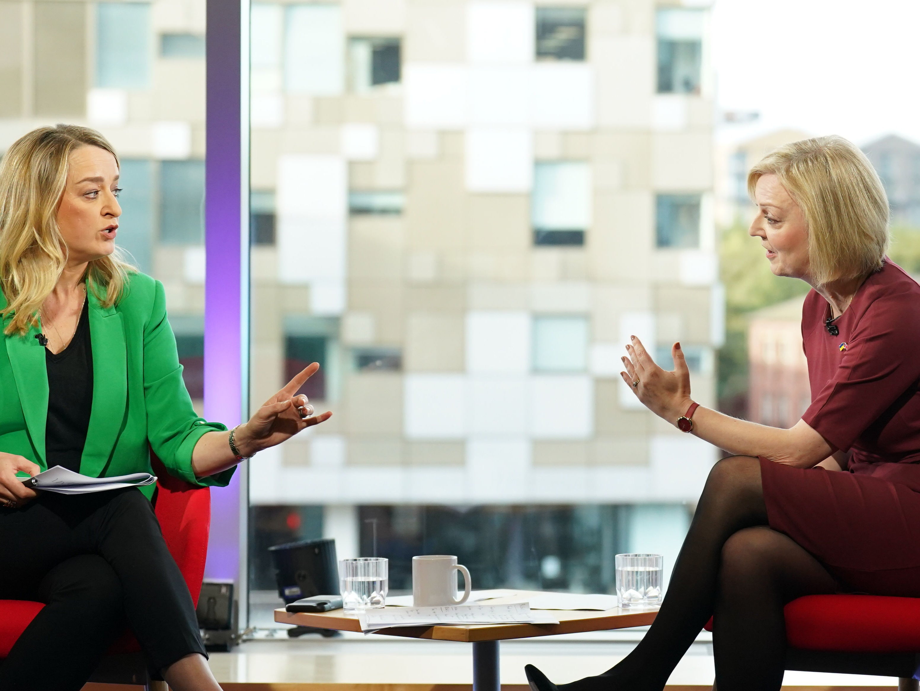 Prime minister on BBC with Laura Kuenssberg on Sunday morning