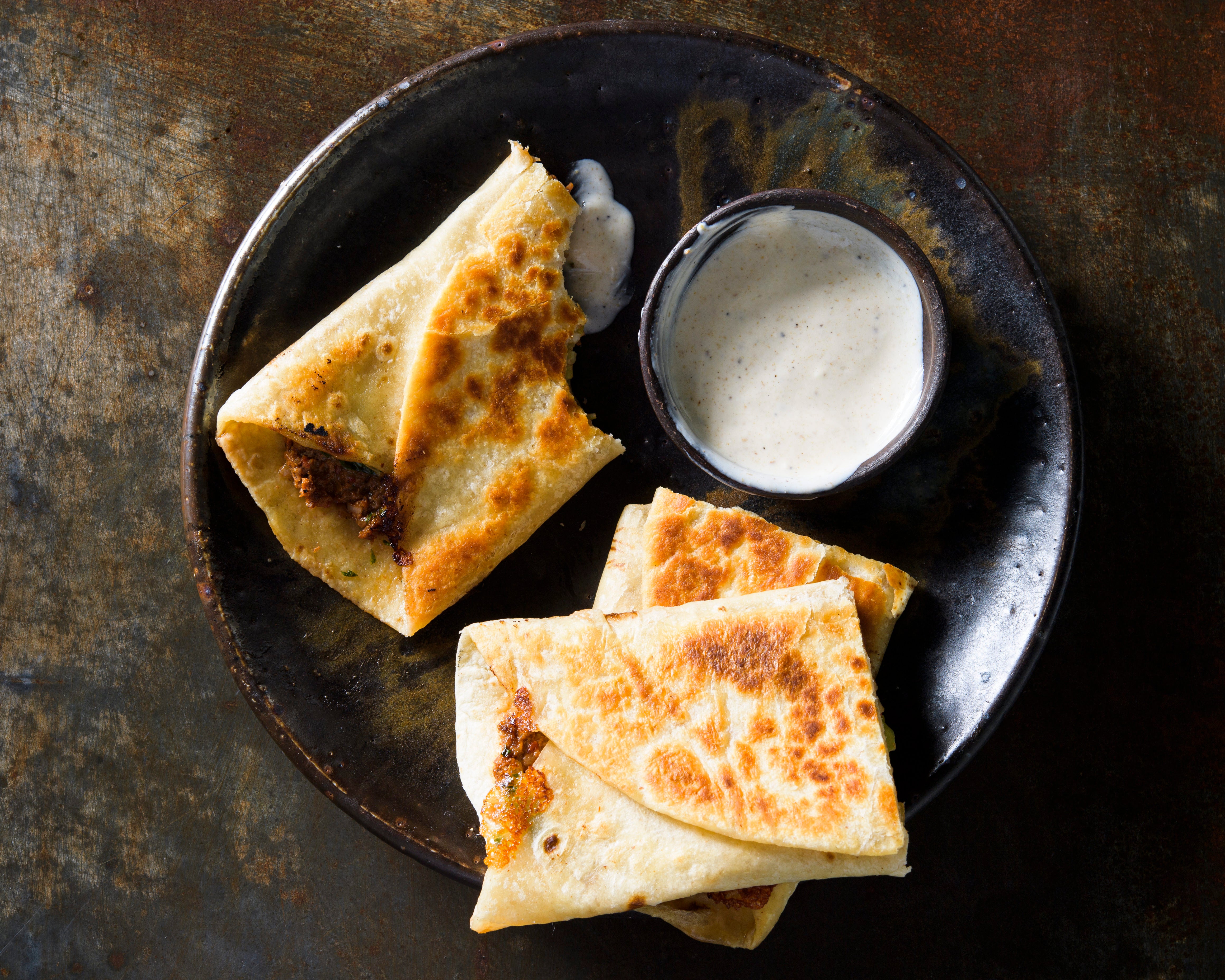 Food-MilkStreet- Beef Spinach Feta Gozleme