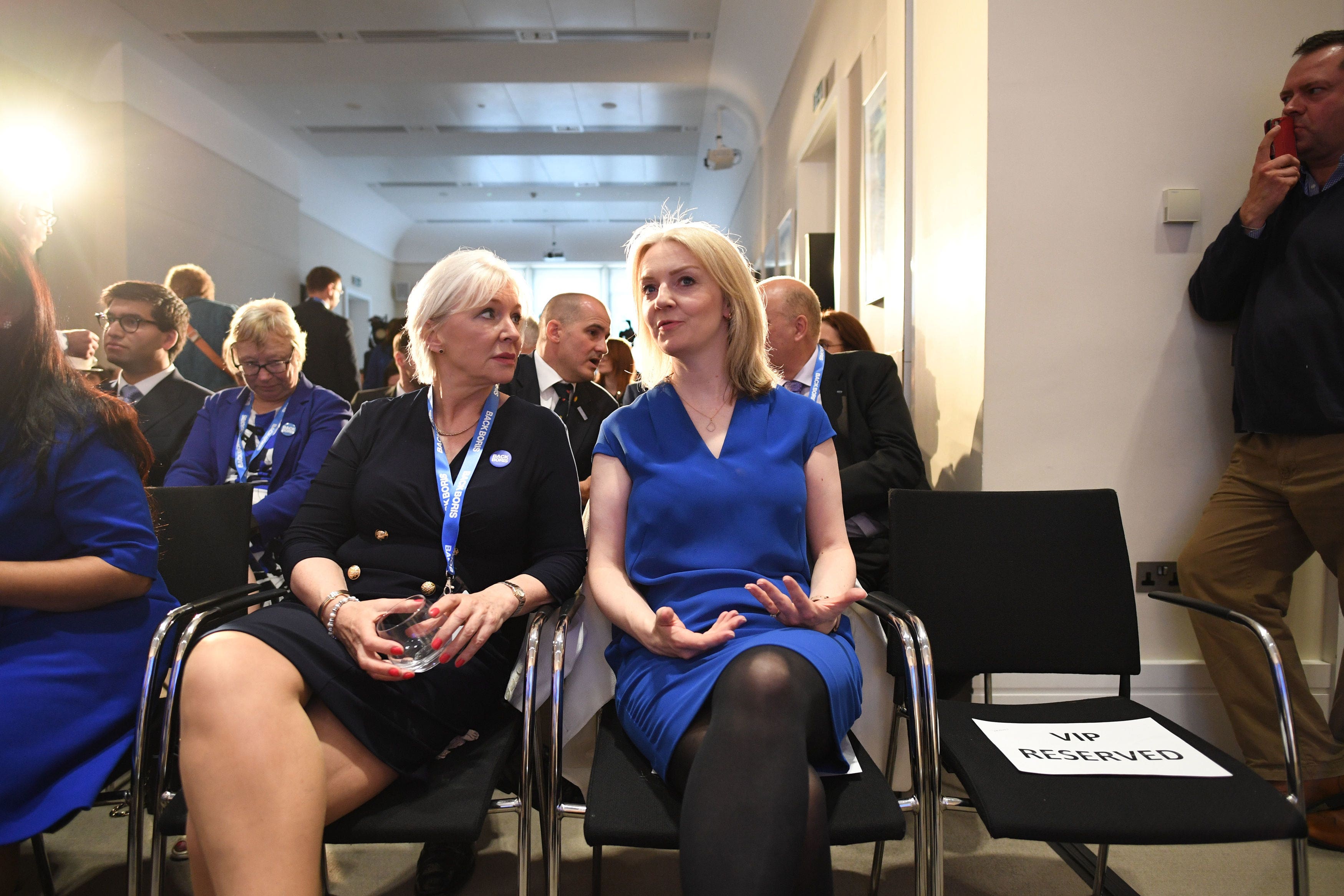 Nadine Dorries and Liz Truss in 2019 (Stefan Rousseau/PA)