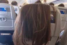 Passenger shamed for draping hair over plane seat in viral video