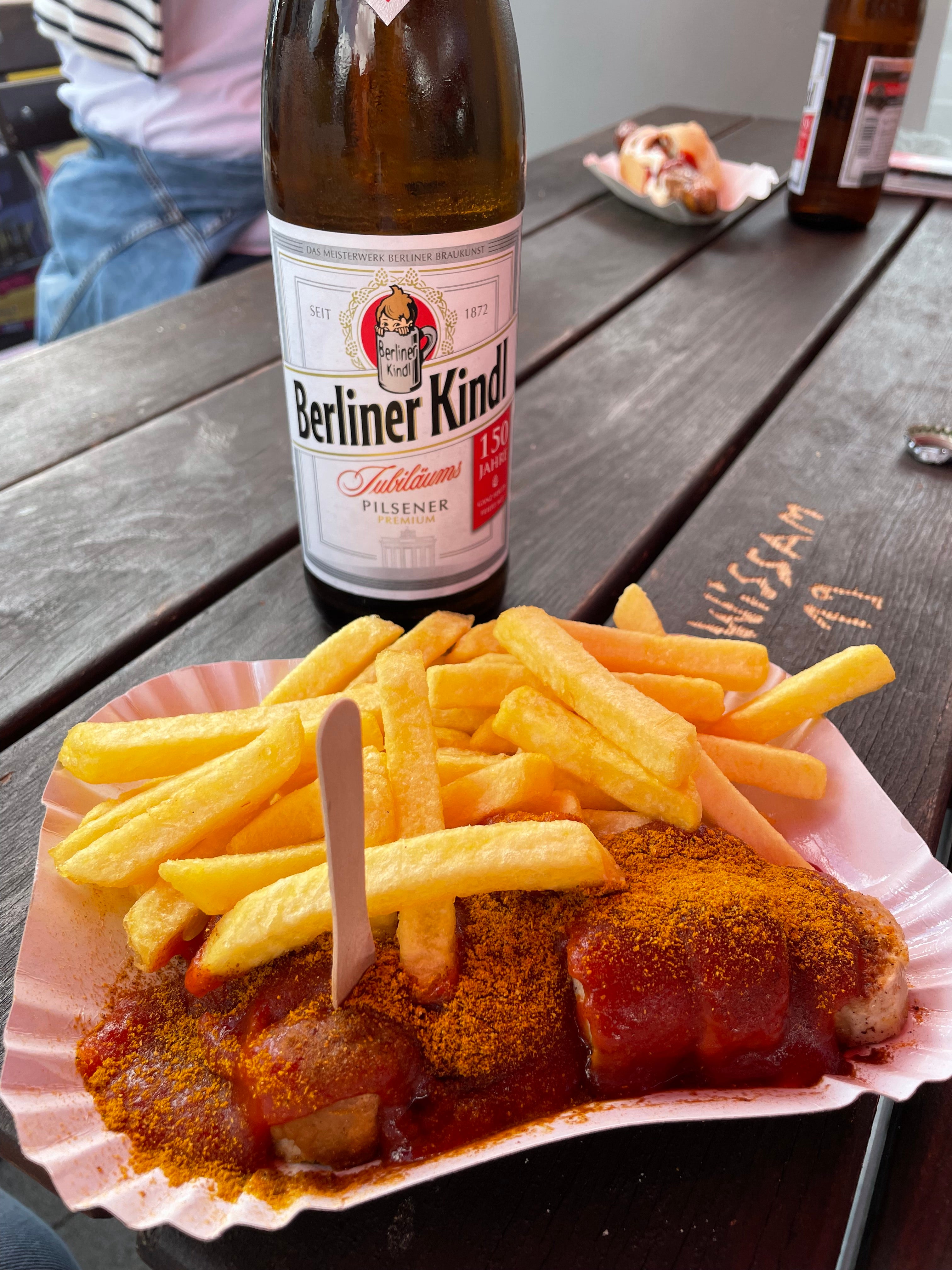 A currywurst and beer meal sets you back €7, and that’s at the expensive end of the spectrum