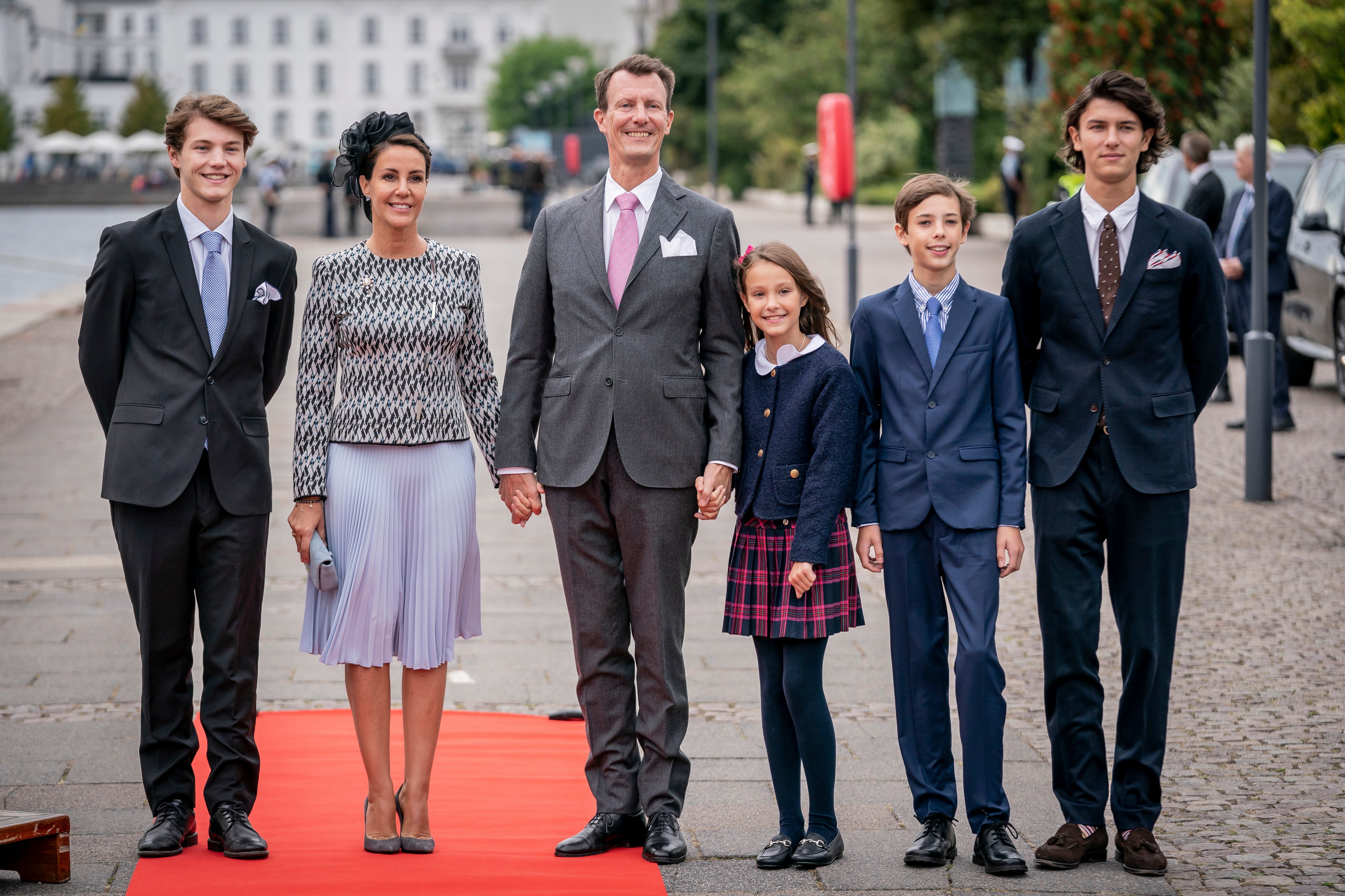 Prince Felix, Princess Marie, Prince Joachim, Princess Athena, Prince Henrik and Prince Nikolai