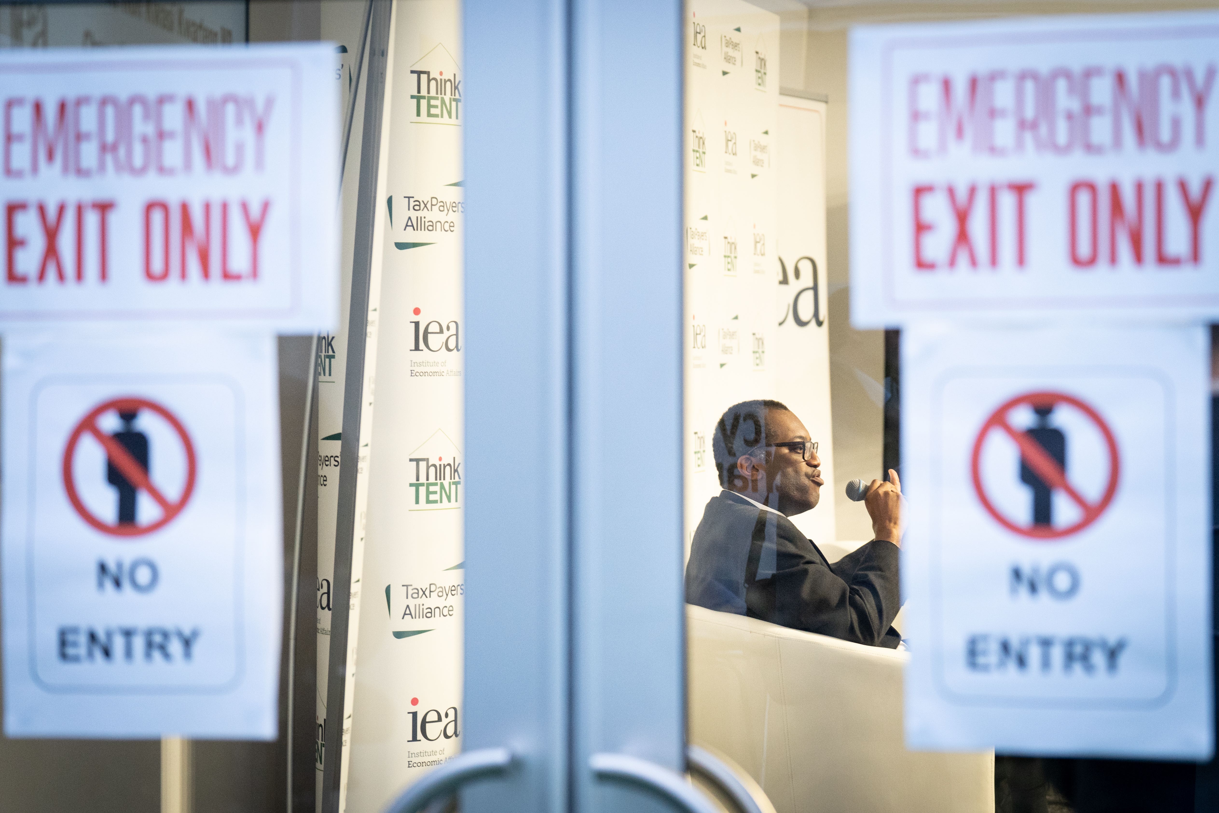 Chancellor of the Exchequer Kwasi Kwarteng speaking at a Conservative Party conference fringe event (Stefan Rousseau/PA)