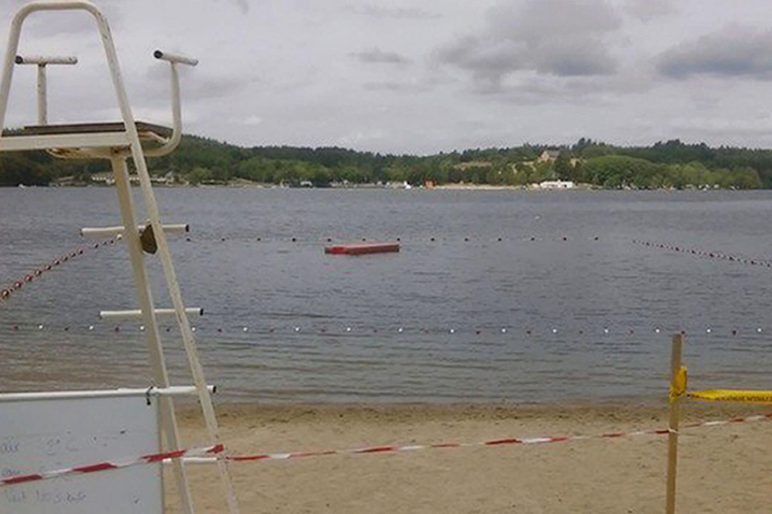 The scene in an activity resort near Meymac in the Massif Central region of France where Jessica Lawson died in a swimming accident (Louis Roussel/France 3 Limousin/PA)