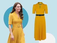 Kate Middleton brings the sunshine in this yellow dress from a high-street brand