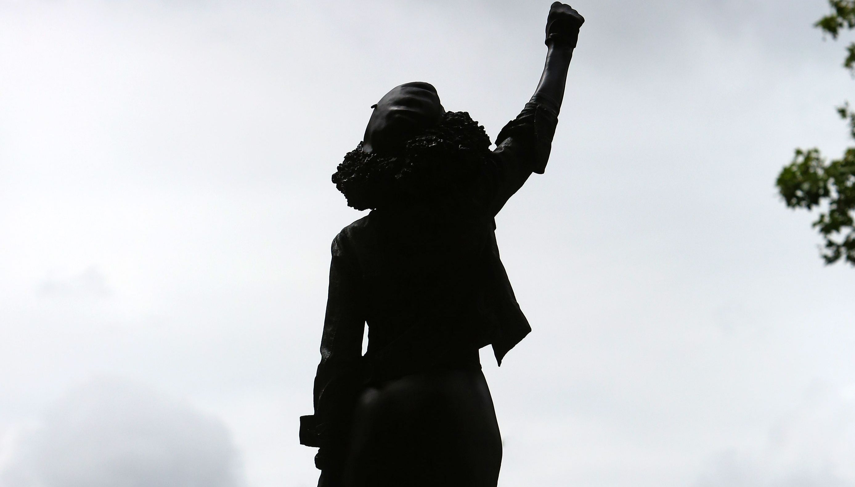 A statue erected in Bristol of BLM protester Jen Reid