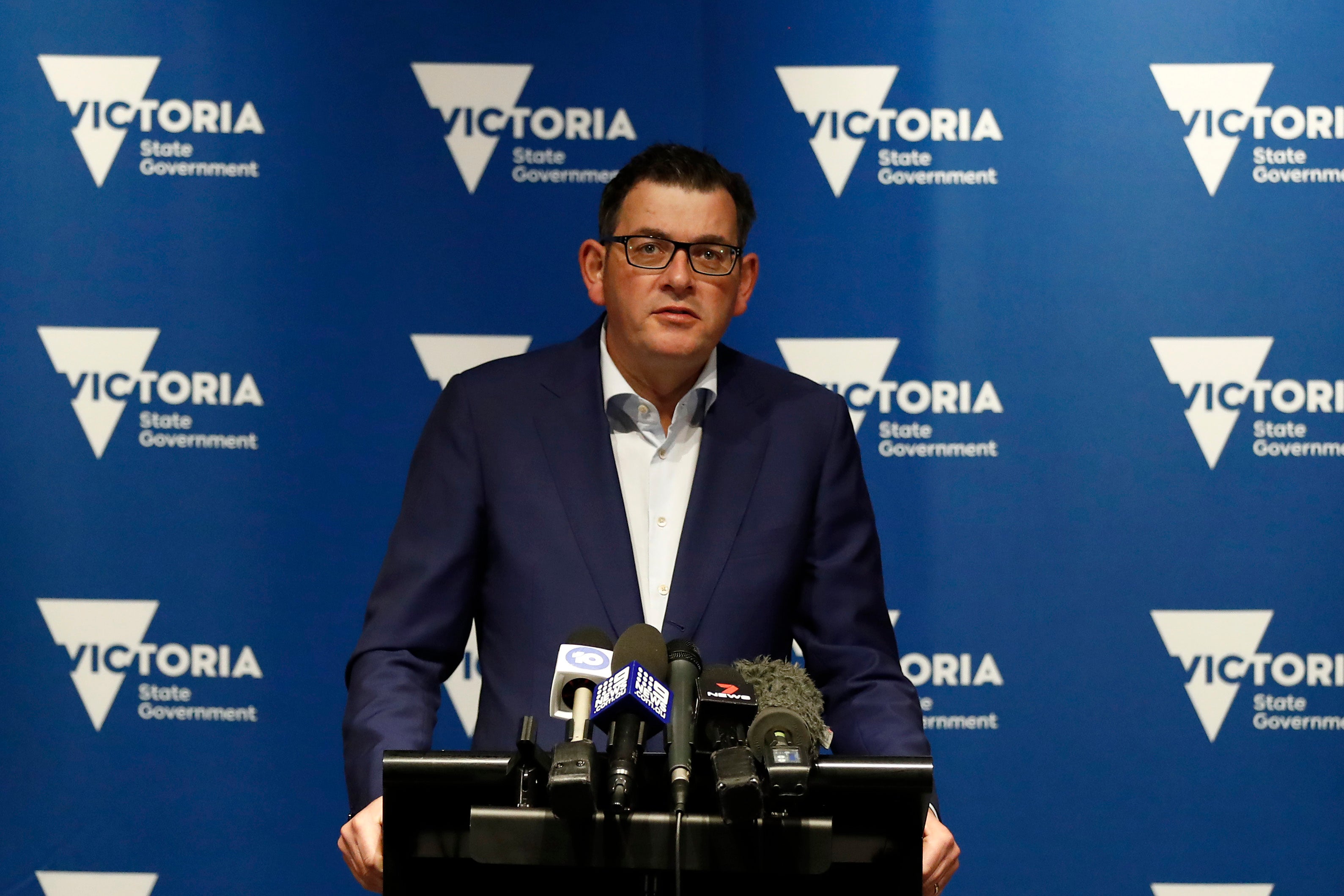 Victorian premier Daniel Andrews speaks to the media in Melbourne, Australia on 23 June