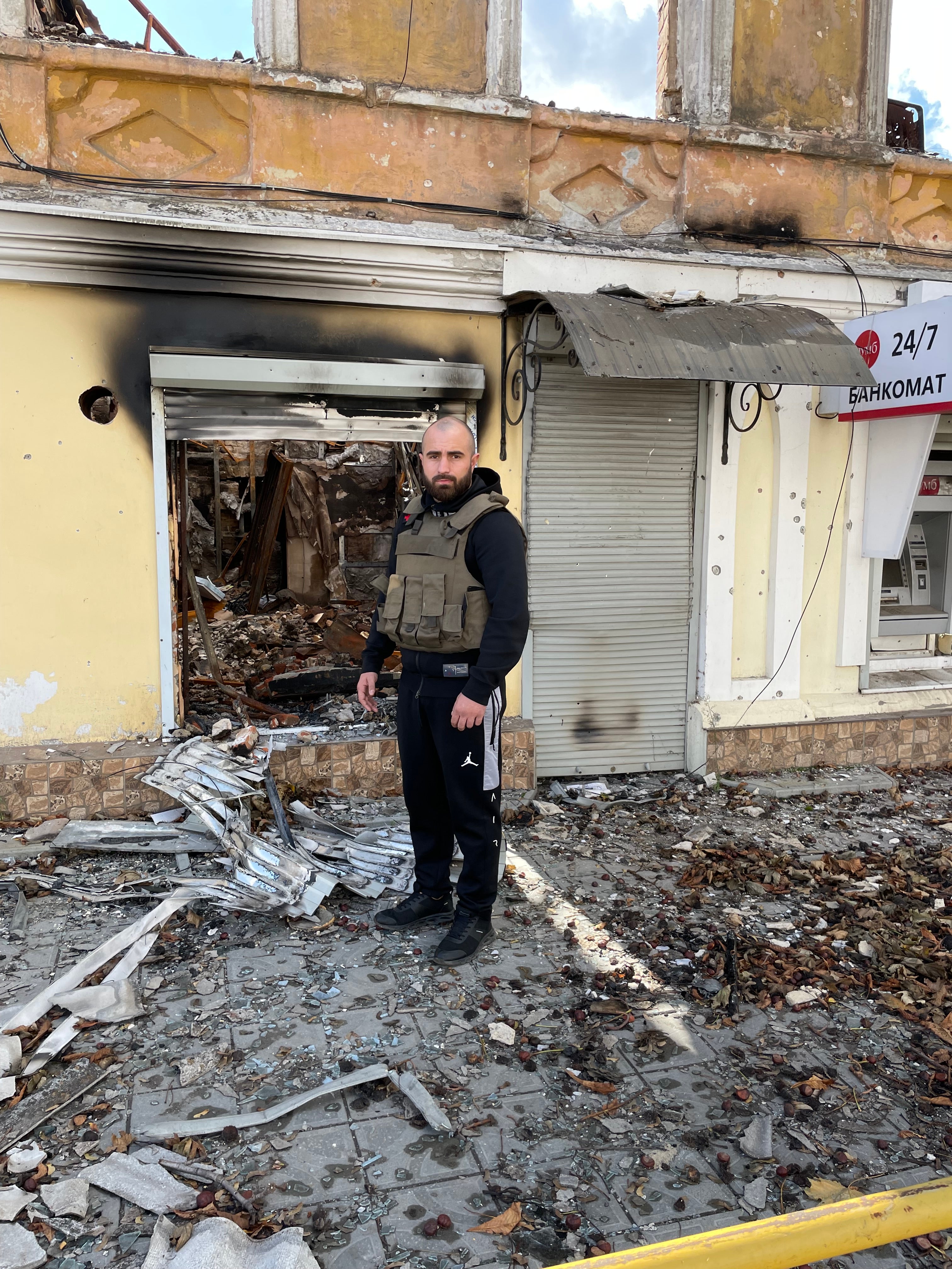 Dmitry Lozhenko is helping civilians in Kupyansk which has been liberated from Russian forces