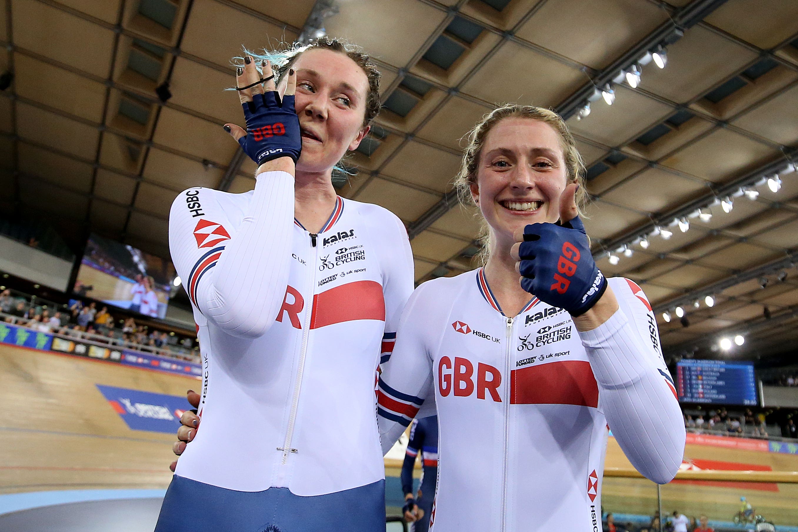 Katie Archibald, left, and Laura Kenny will compete in France (Steven Paston/PA)