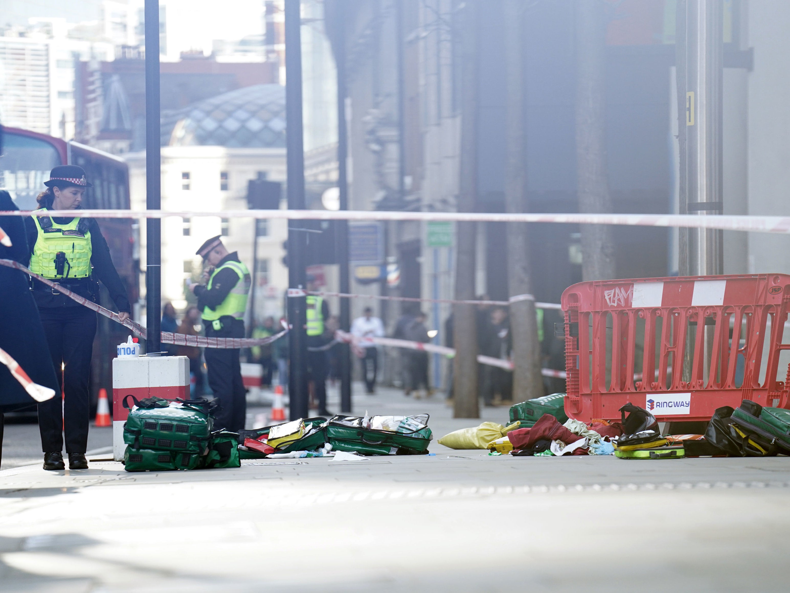 Police were called to a stabbing on Bishopsgate