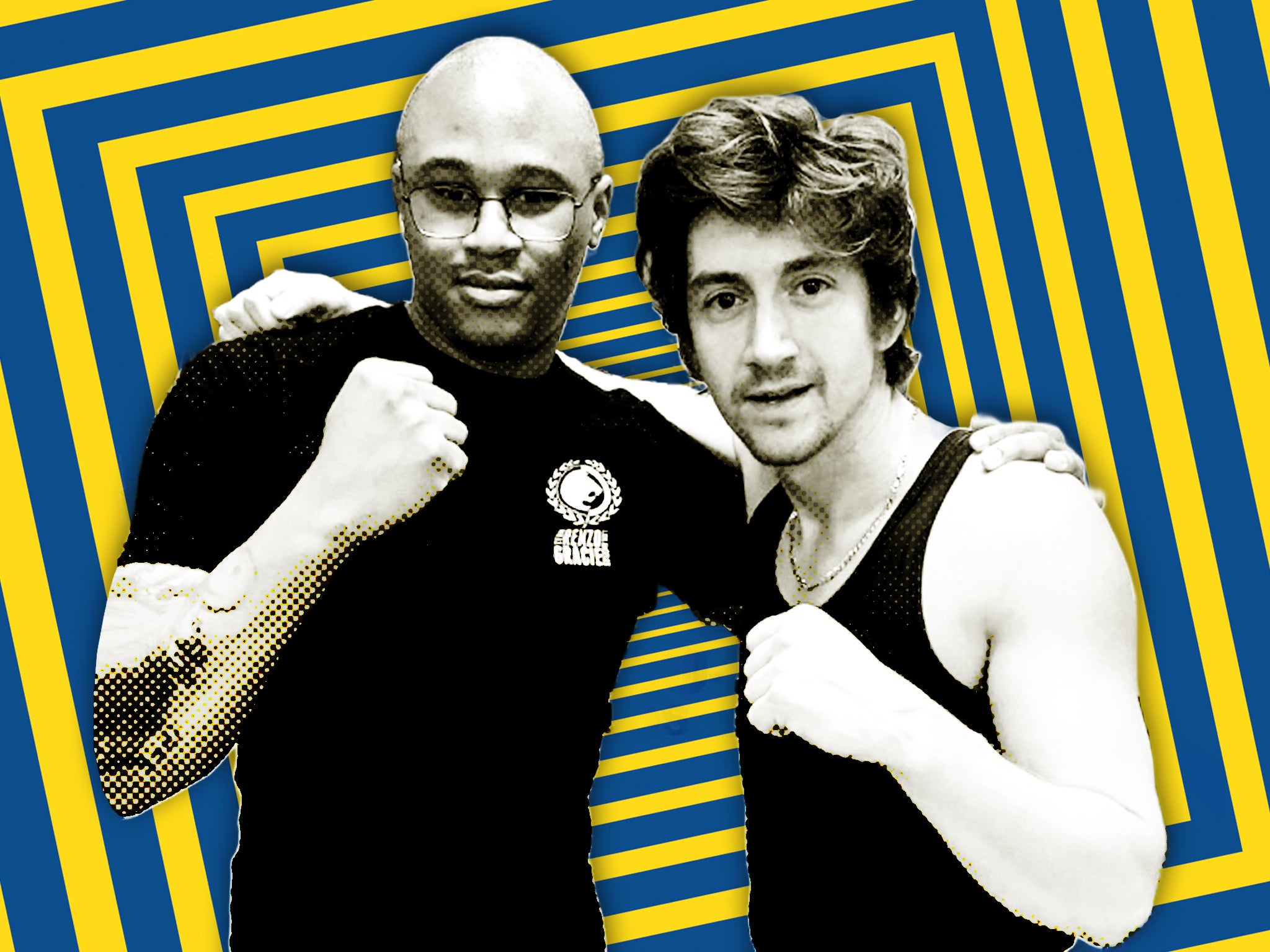 Muay Thai coach Algernon Lanier with Arctic Monkeys’ Alex Turner