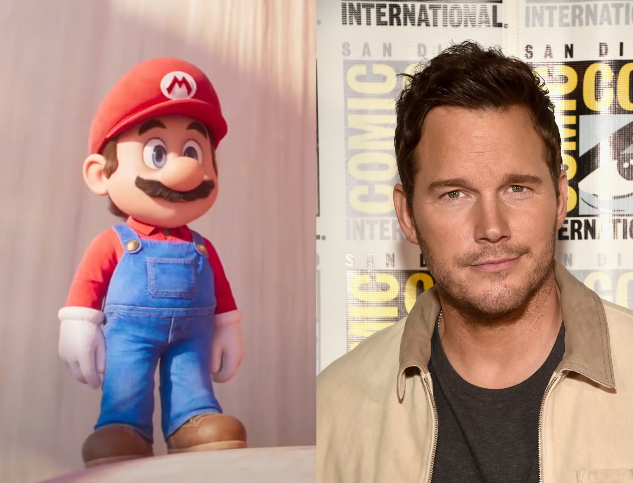 Super Mario (left) and Chris Pratt