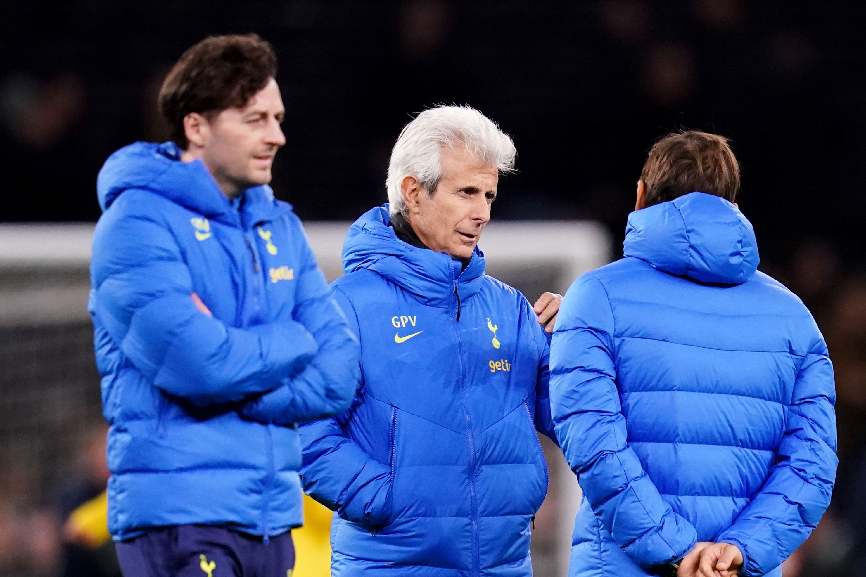 Tottenham fitness coach Gian Piero Ventrone (centre) died at the age of 61 this week (John Walton/PA)