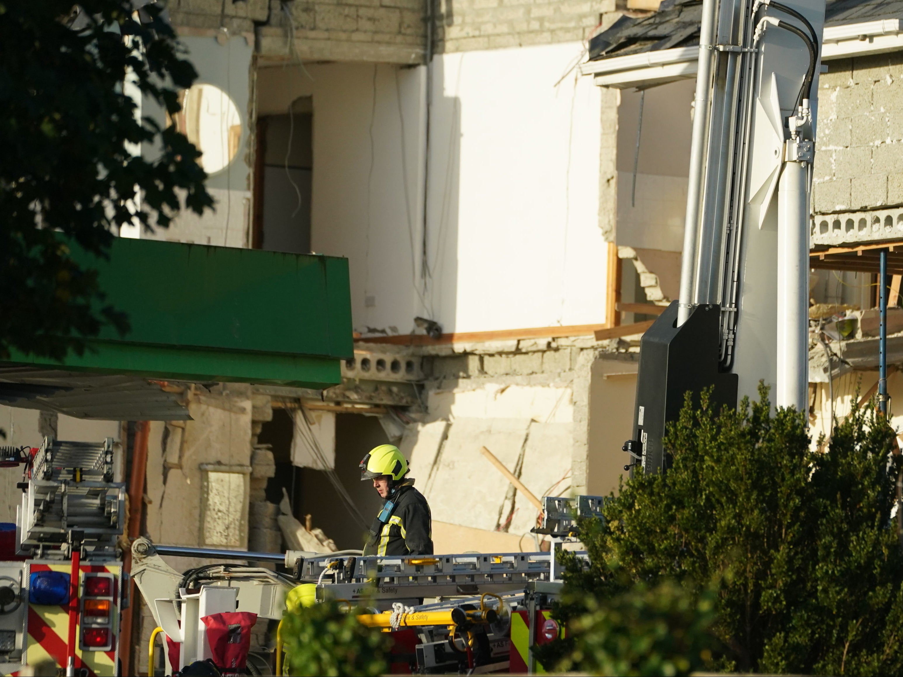 Emergency services are continuing their work at the scene of an explosion at Applegreen service station