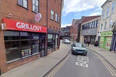 Woman, 22, killed as car mounts kerb and hits pedestrians outside takeaway