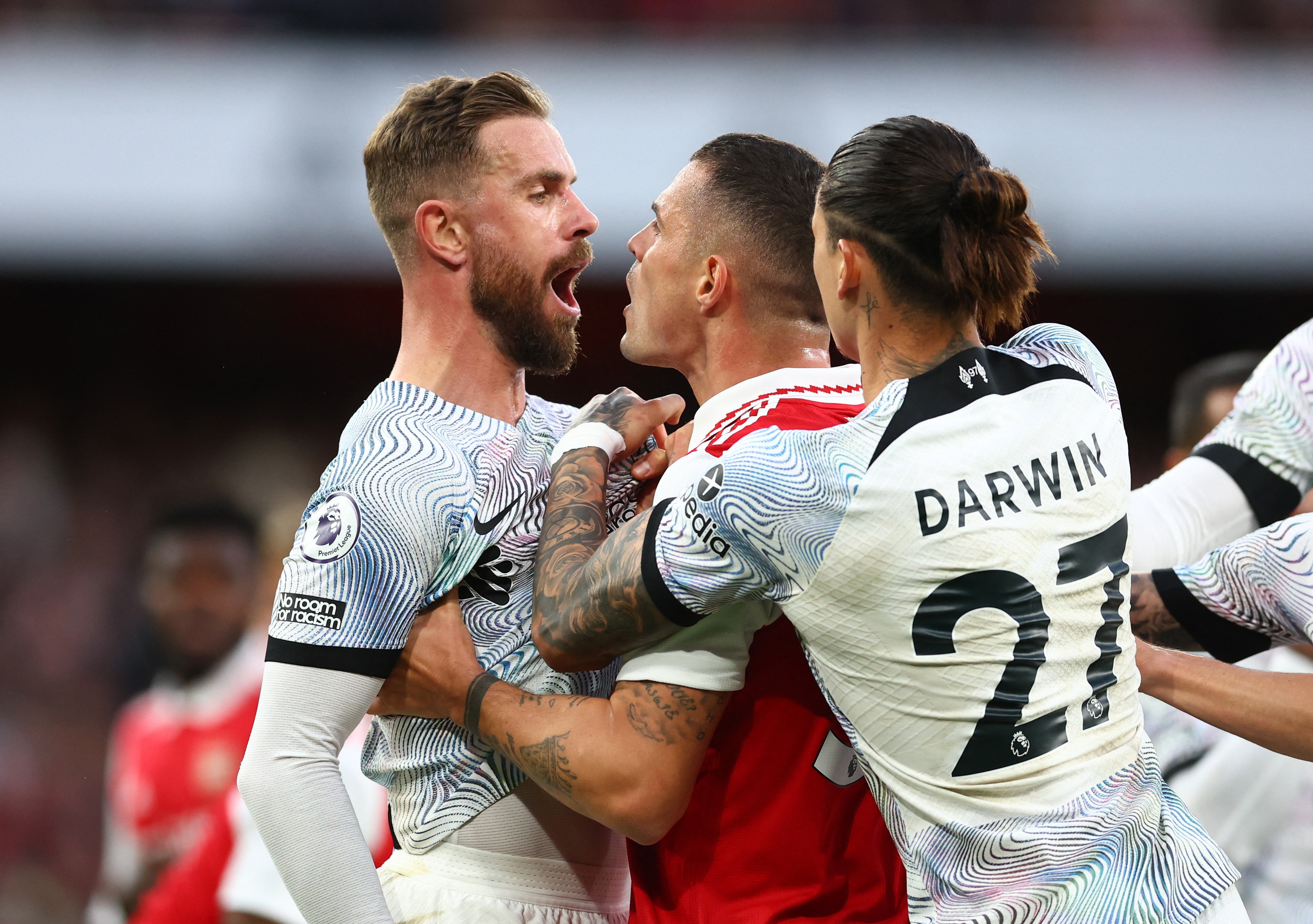 FA investigating ‘incident’ between Arsenal and Liverpool players during Premier League match