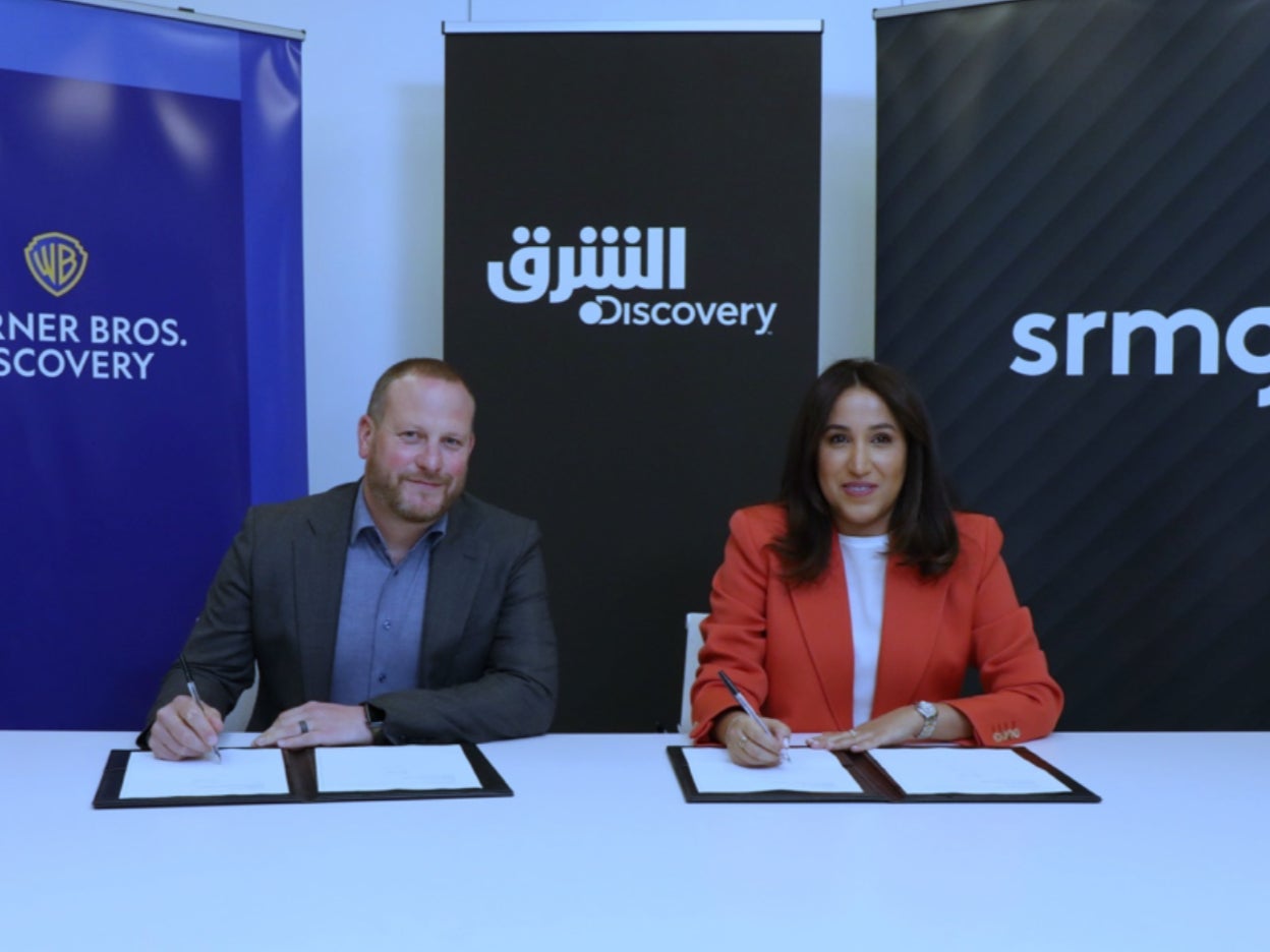 Jamie Cooke, GM Warner Bros Discovery CEE, MENA and Jomana Alrashid, CEO SRMG