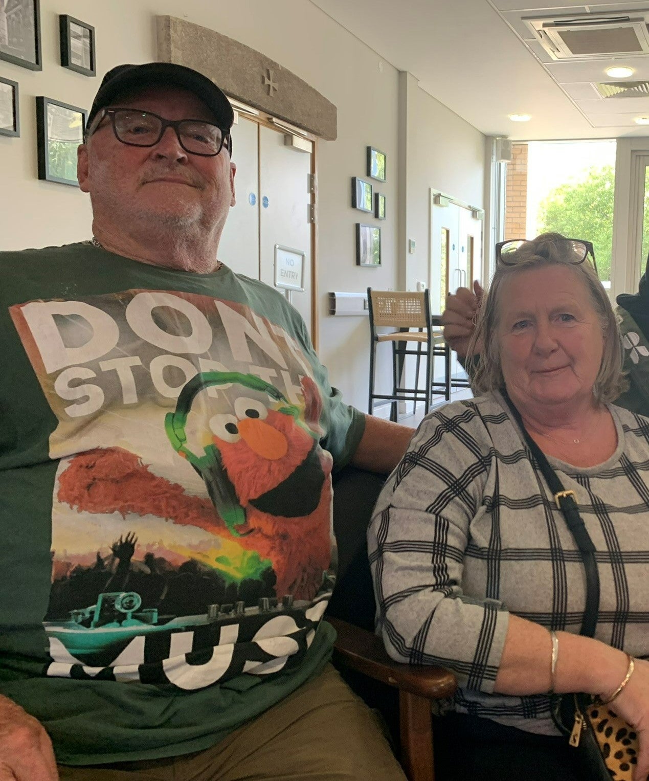 Julie Ayer (left) with her husband Paul Ayer (right) at the C3 Foodbank