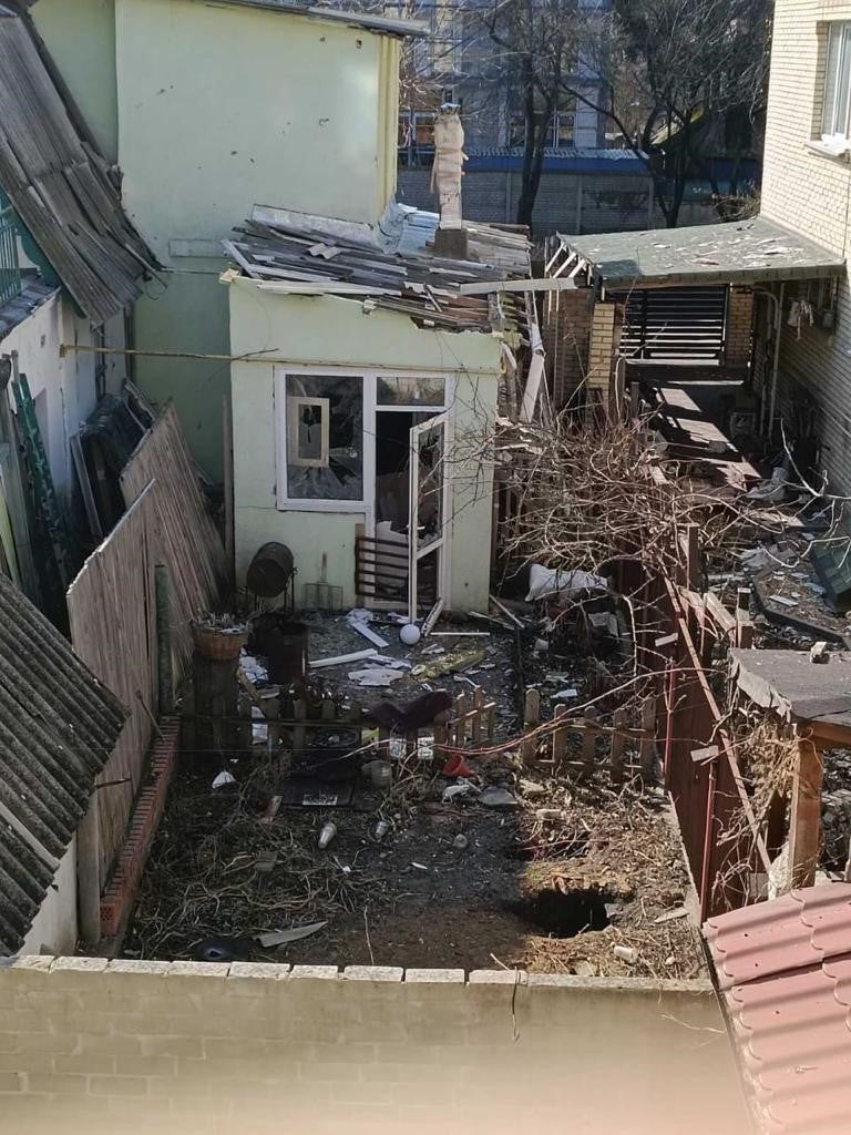 The damage to Kamran’s home, which was bombed after he left