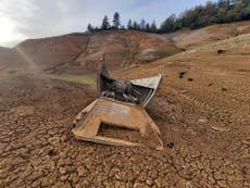 California drought reveals ‘ghost boat’ from Eisenhower ship in ravaged lake