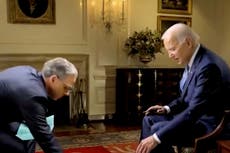 Right wing conspiracists go wild over clip showing CNN helping Biden with ‘cheat sheets’ in interview