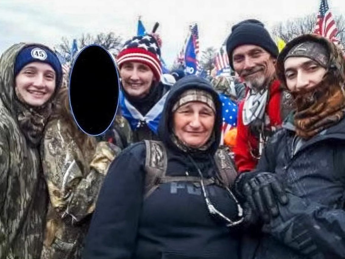 The Munn family at the Capitol riot