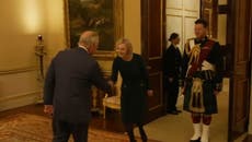 King Charles says ‘back again, dear, oh dear’ to Liz Truss as pair meet for second time