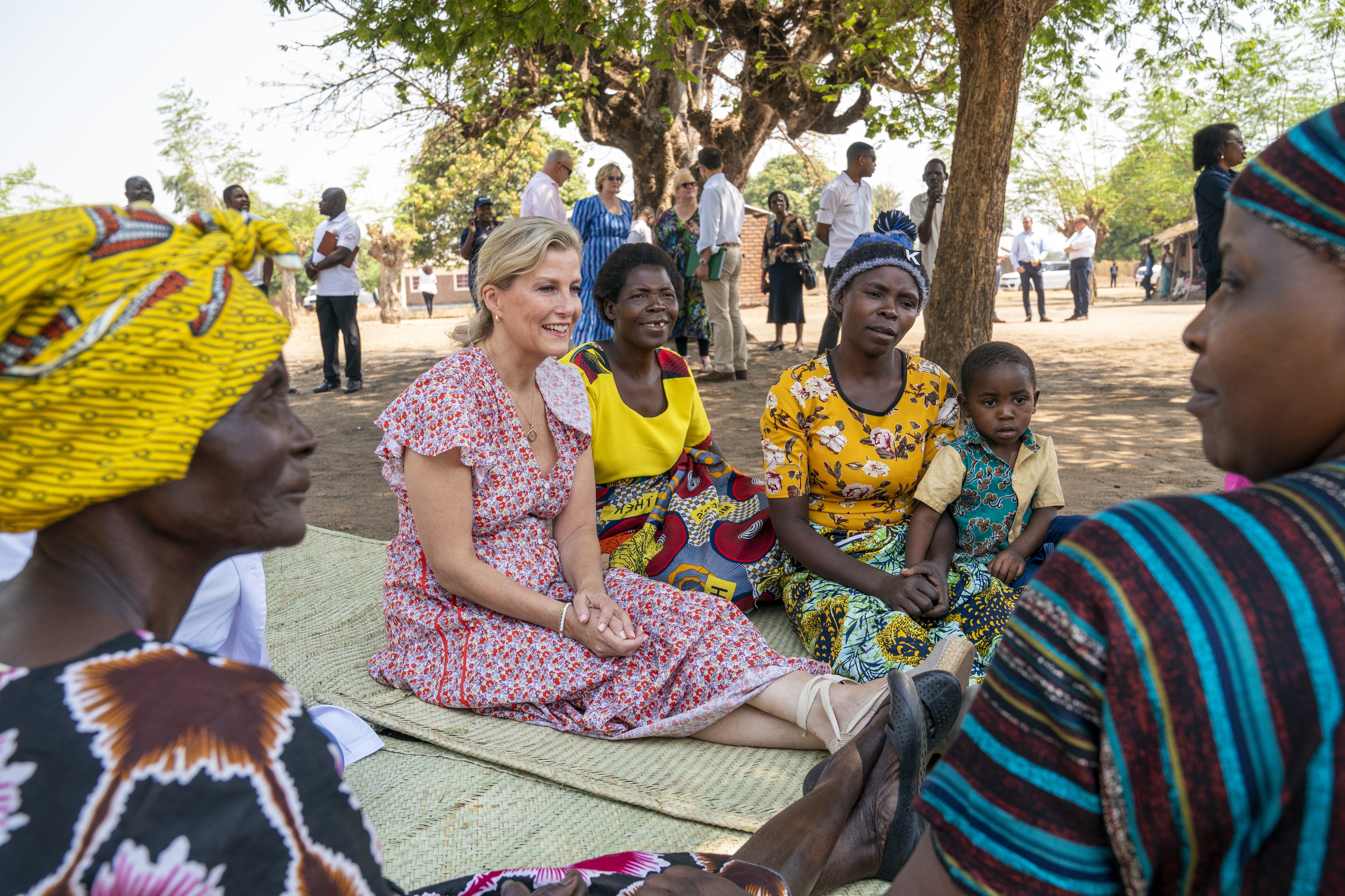 The Countess of Wessex meets the family of Litens Dalali (Jane Barlow/PA)