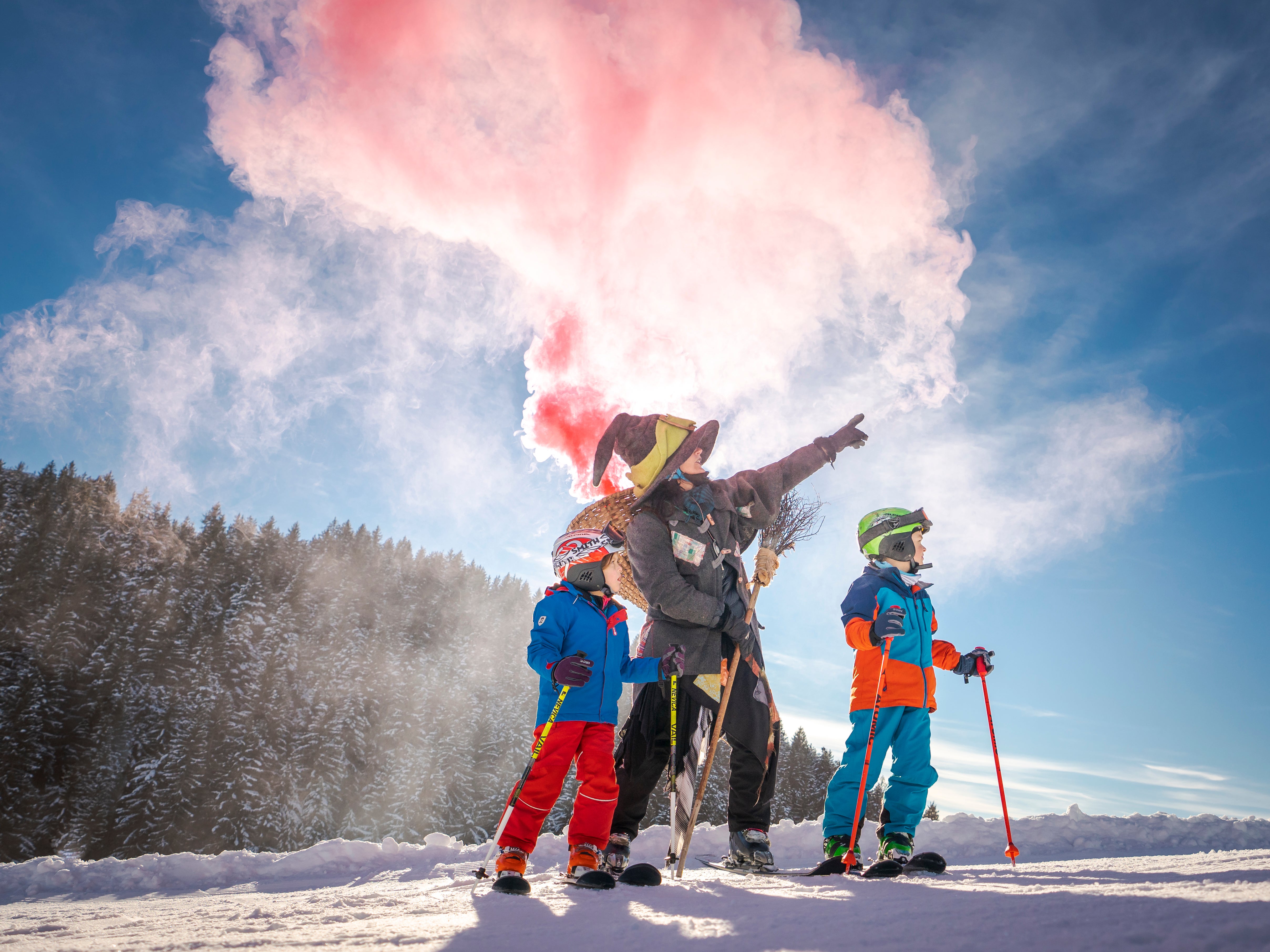 Kids will love meeting the friendly ‘witches’ on skis at Hexenwasser Söll amusement park