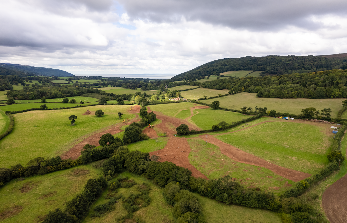 Groundworks underway at the National Trust’s Holnicote Estate in Somerset