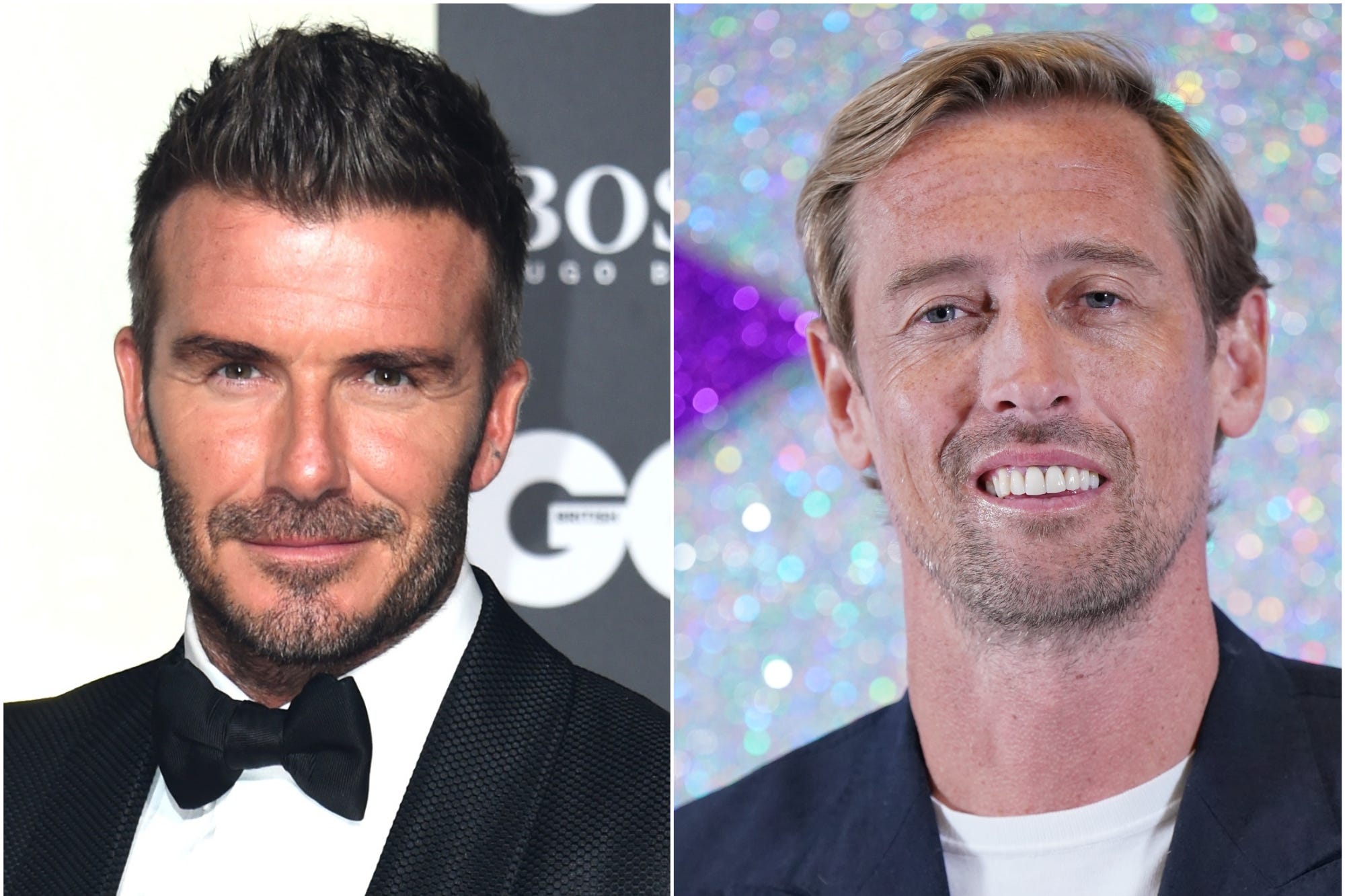 David Beckham and Peter Crouch (PA)