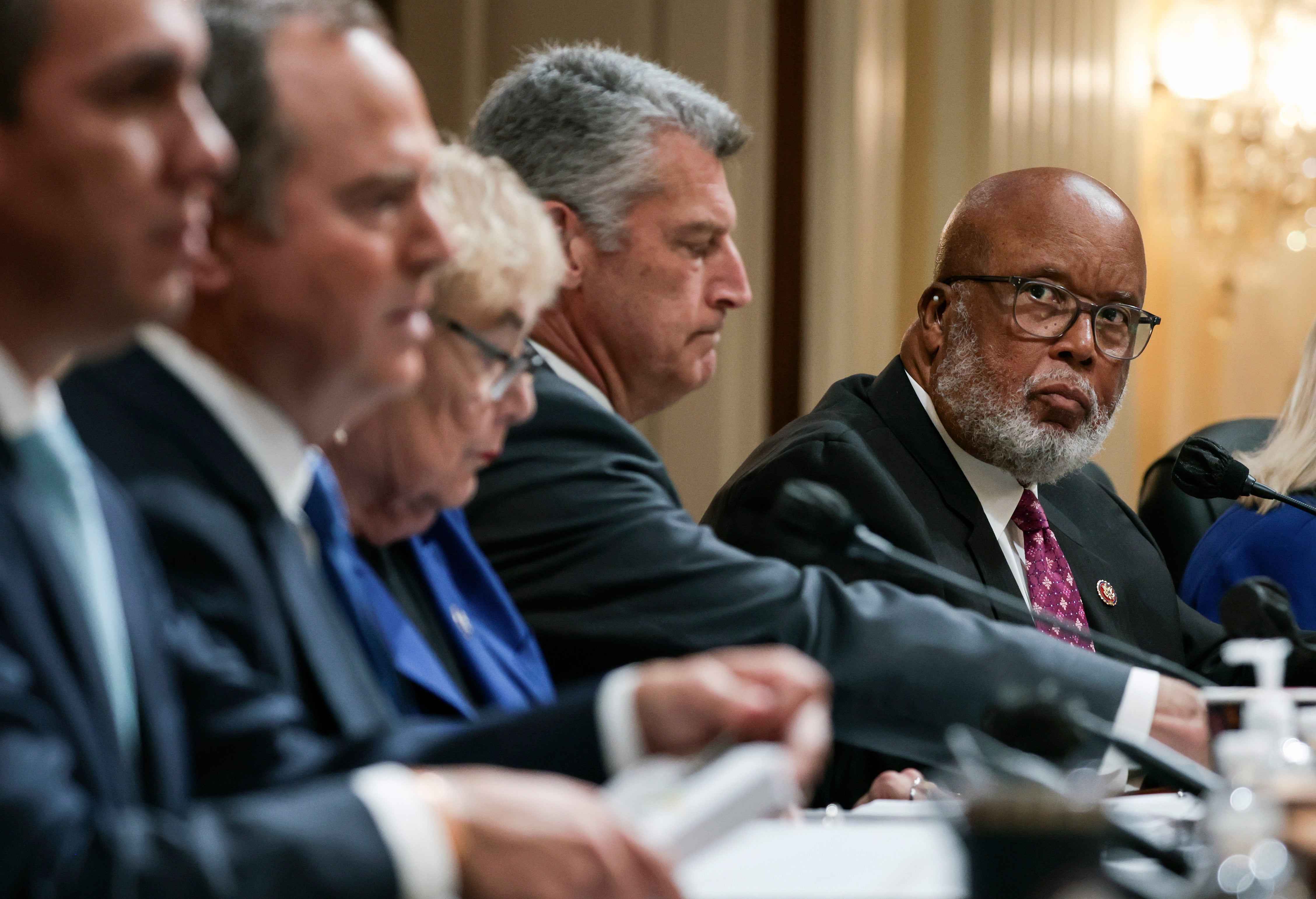 Rep Bennie Thompson, right, chairs the committee