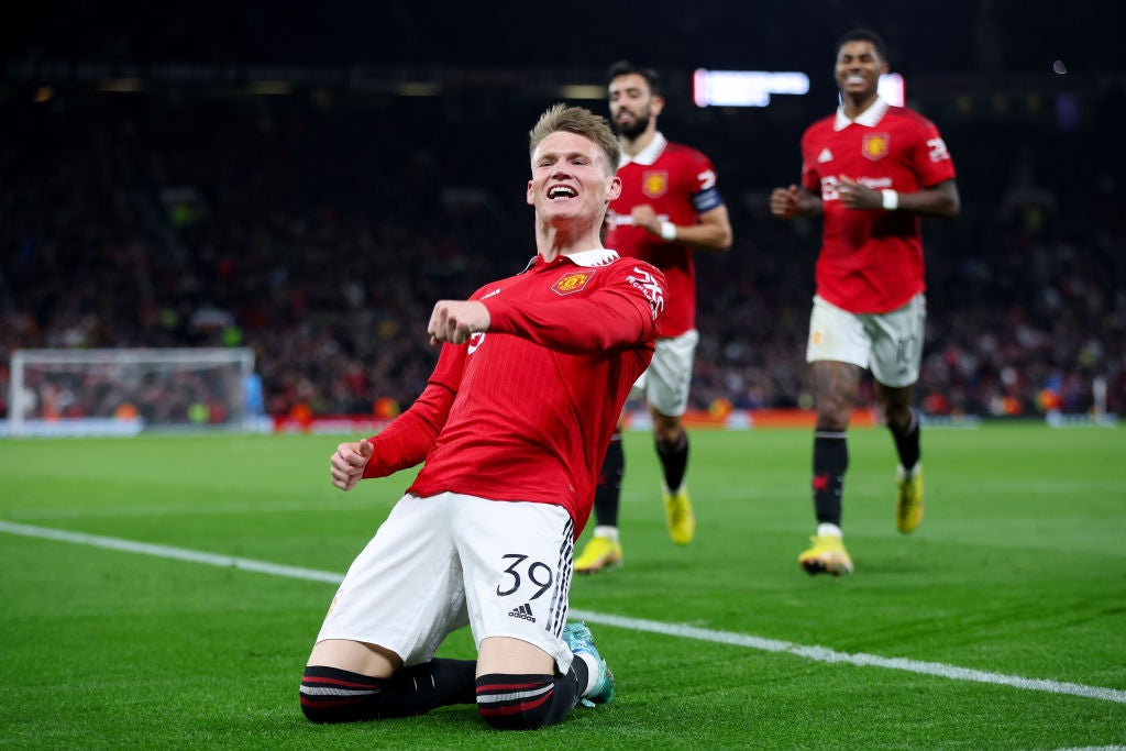 Scott McTominay celebrates