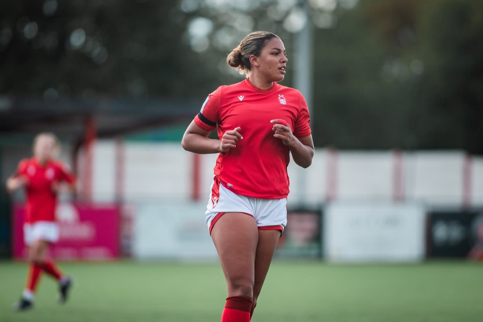 Gianna Mitchell plays for Nottingham Forest women and works in the club’s marketing department (Nottingham Forest FC/PA)