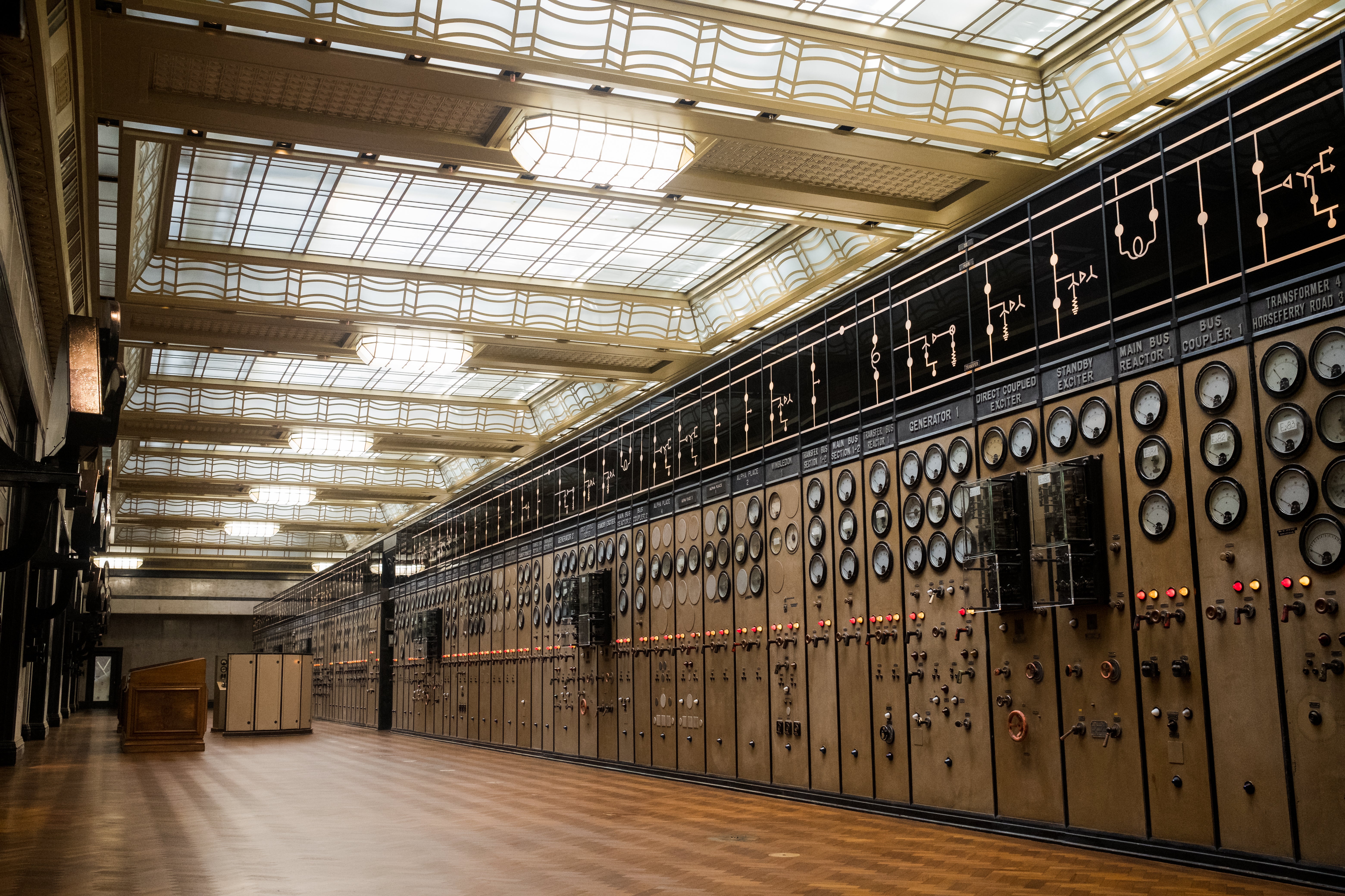 The restored building’s Control Room A