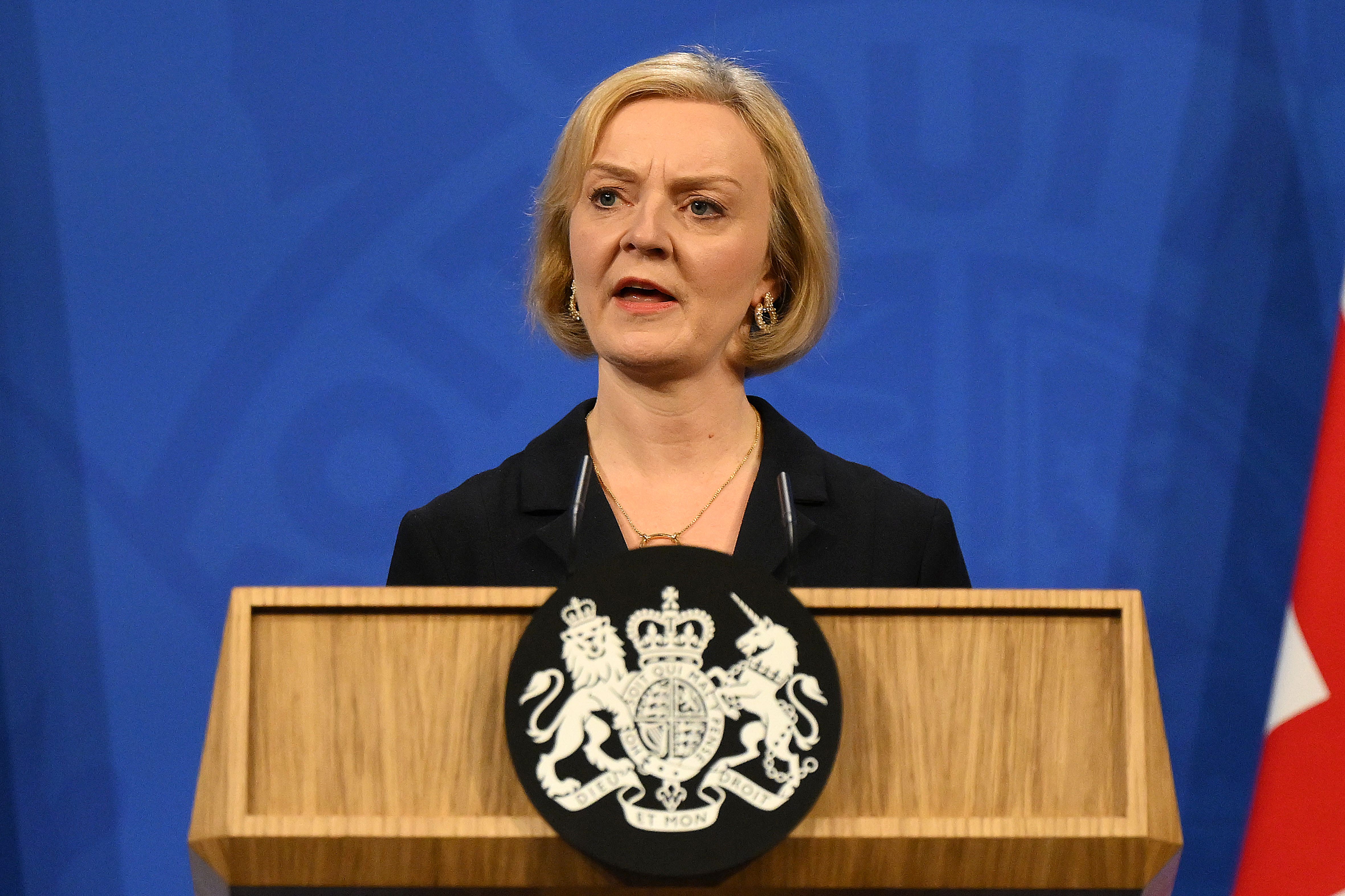 Liz Truss announced a U-turn on corporation tax on Friday (Daniel Leal/PA)