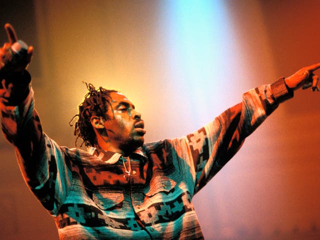 <p>The artist formerly known as Artis Leon Ivey Jr, on stage at Paradiso in Amsterdam in January 1996</p>