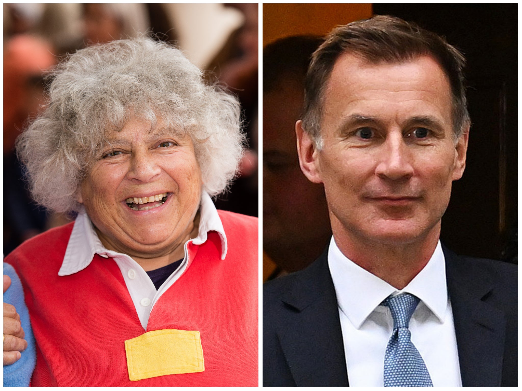 Miriam Margolyes and Jeremy Hunt