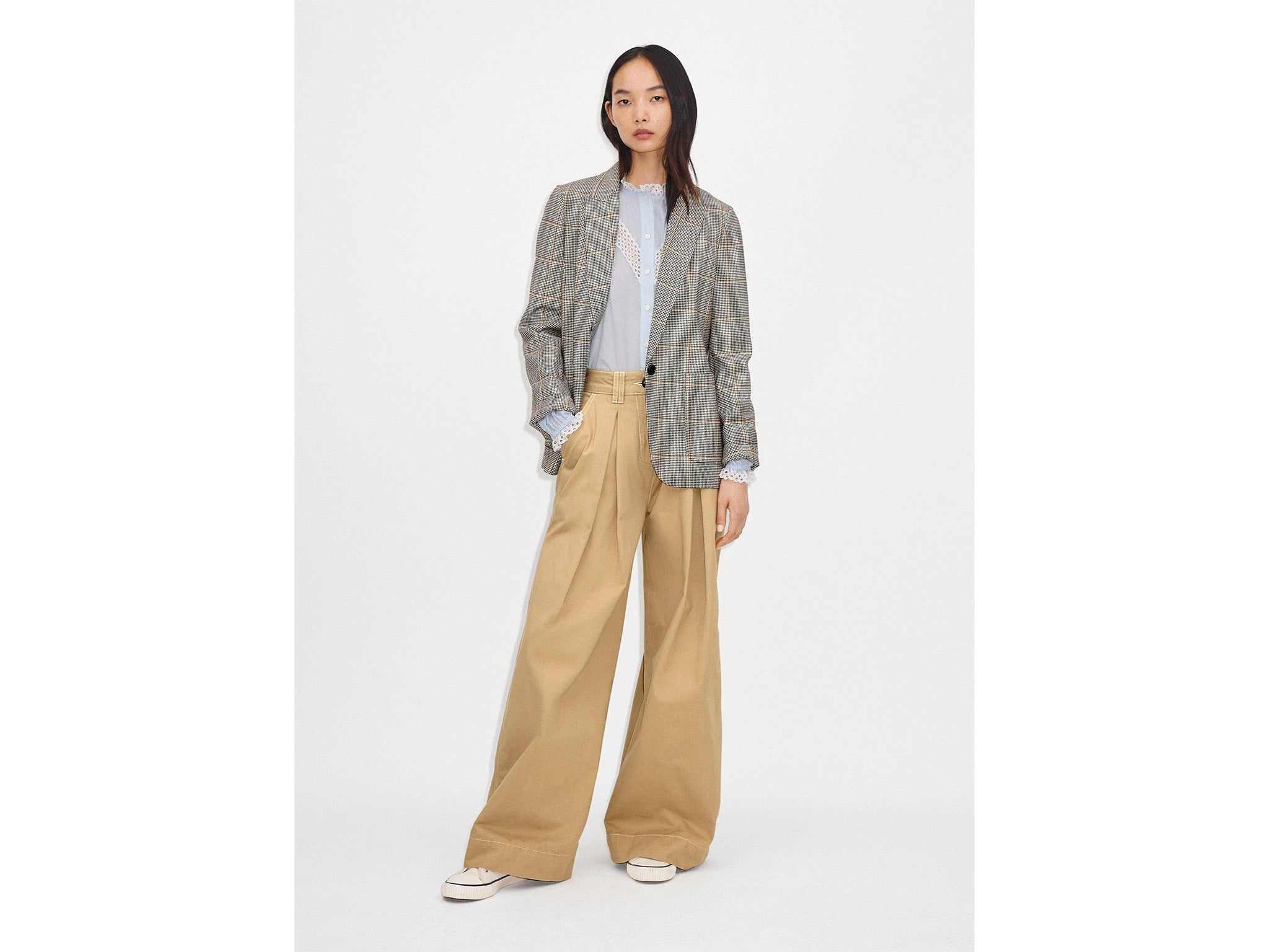 ME+EM cotton super wide leg trouser