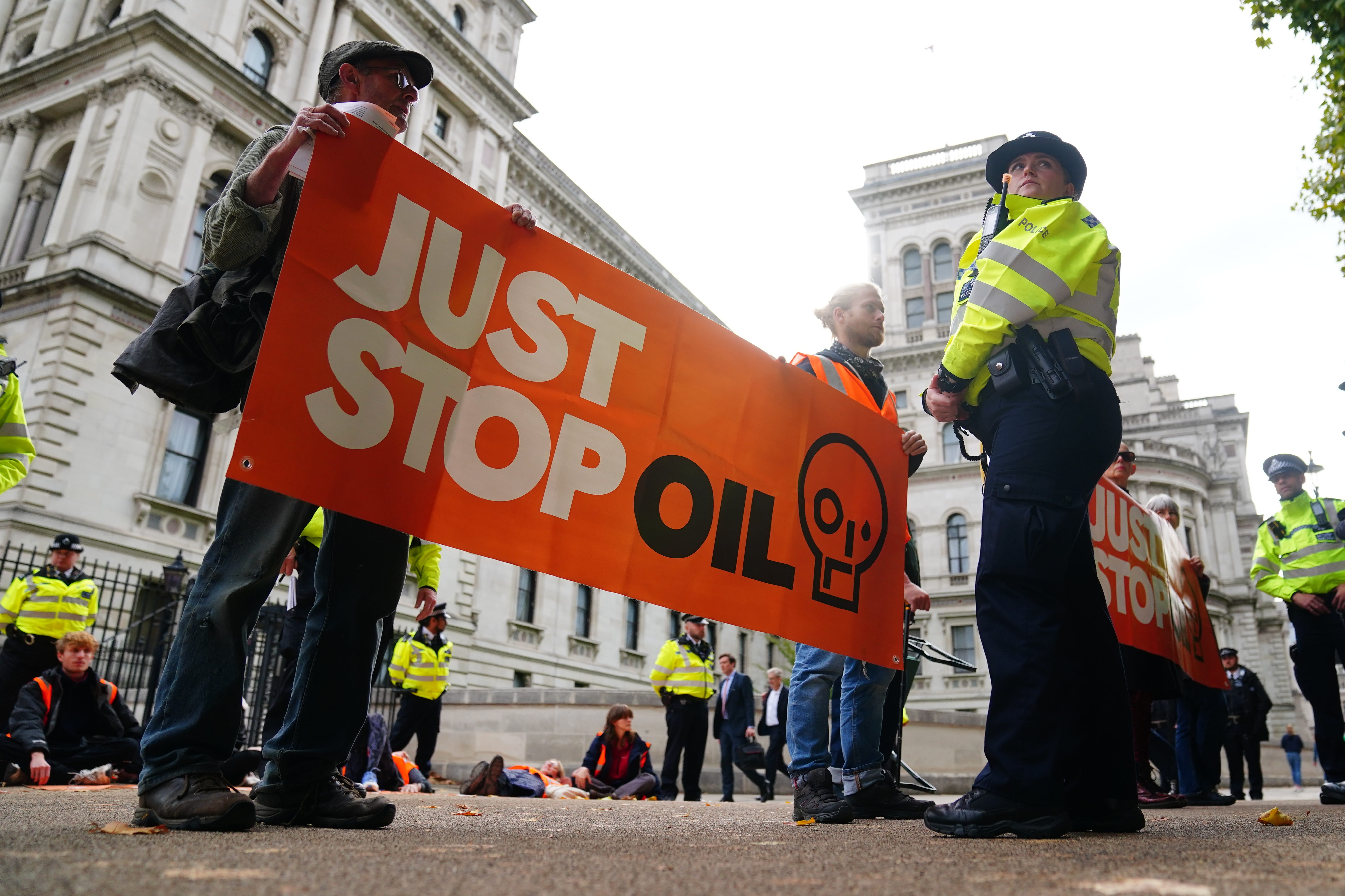 Suella Braverman has unveiled plans for a major crackdown on the kinds of protests favoured by climate activists – as she pledged to stop demonstrators holding the public “to ransom” (PA)