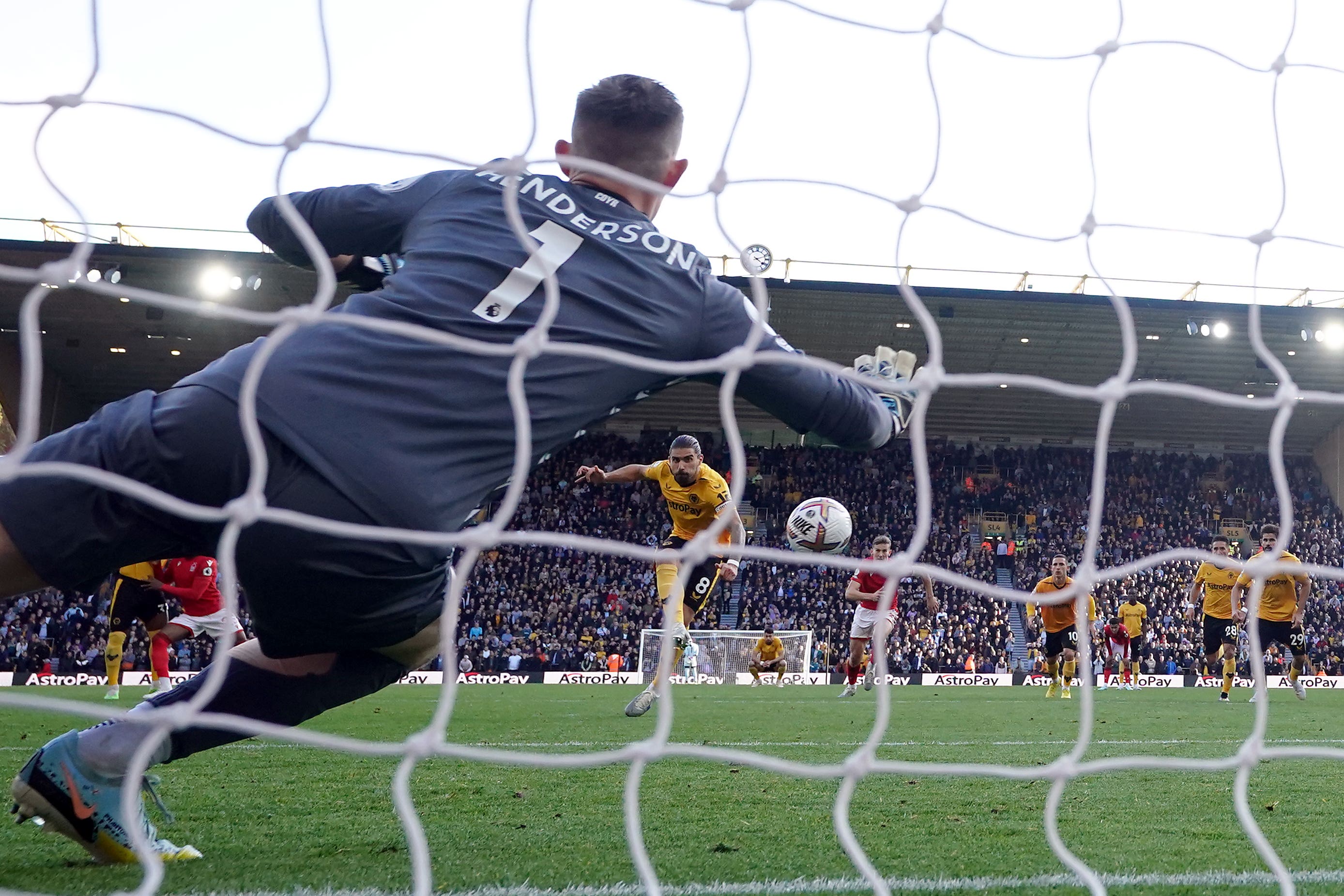 Ruben Neves scores Wolves’ winner against Nottingham Forest (Nick Potts/PA)