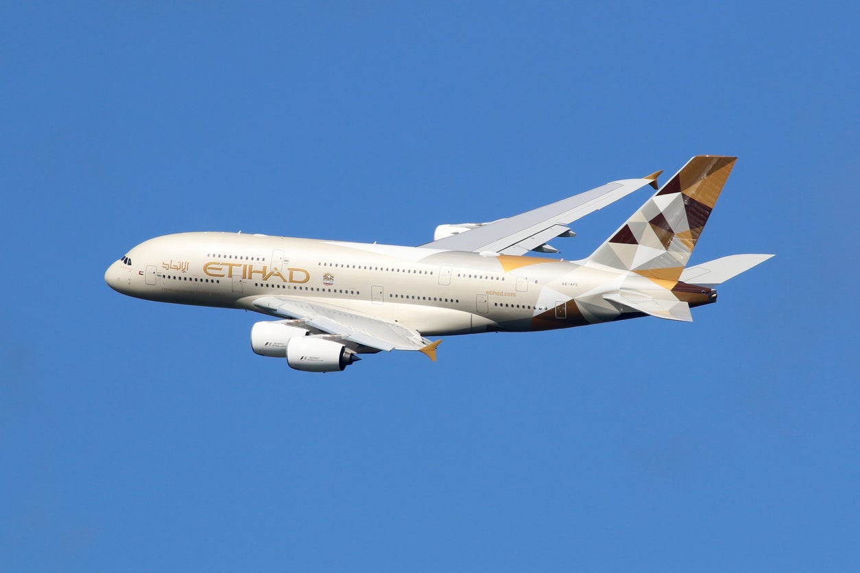 An Etihad Airways Airbus A380