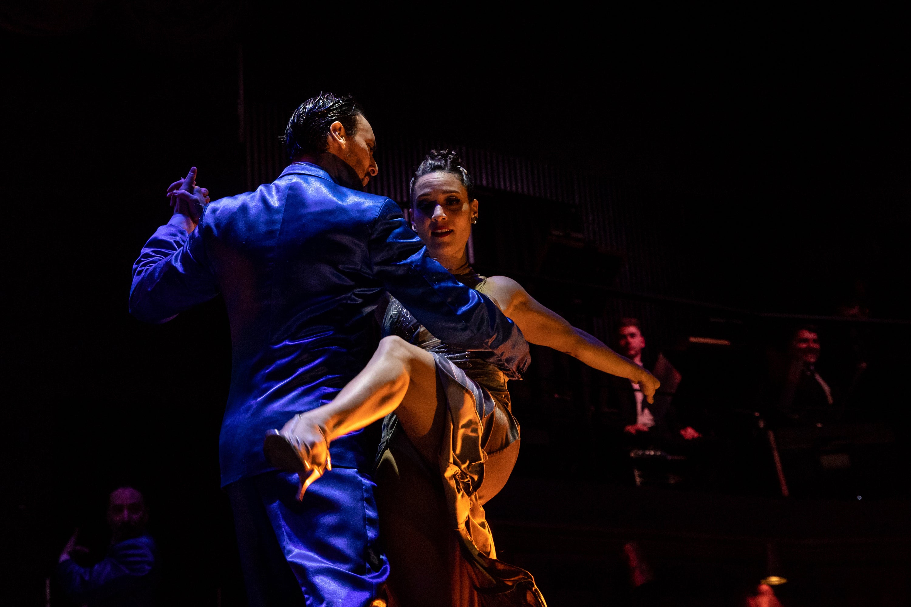 Professional dancers perform at Madero Tango