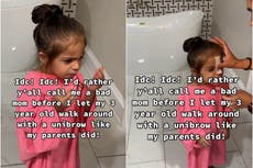 ‘I have all the best intentions’: Mum defends waxing her three-year-old’s ‘monobrow’ in viral TikTok