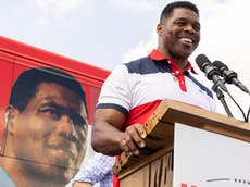 Herschel Walker news – live: Walker insists Georgia debate sheriff badge is ‘legit’ despite mockery