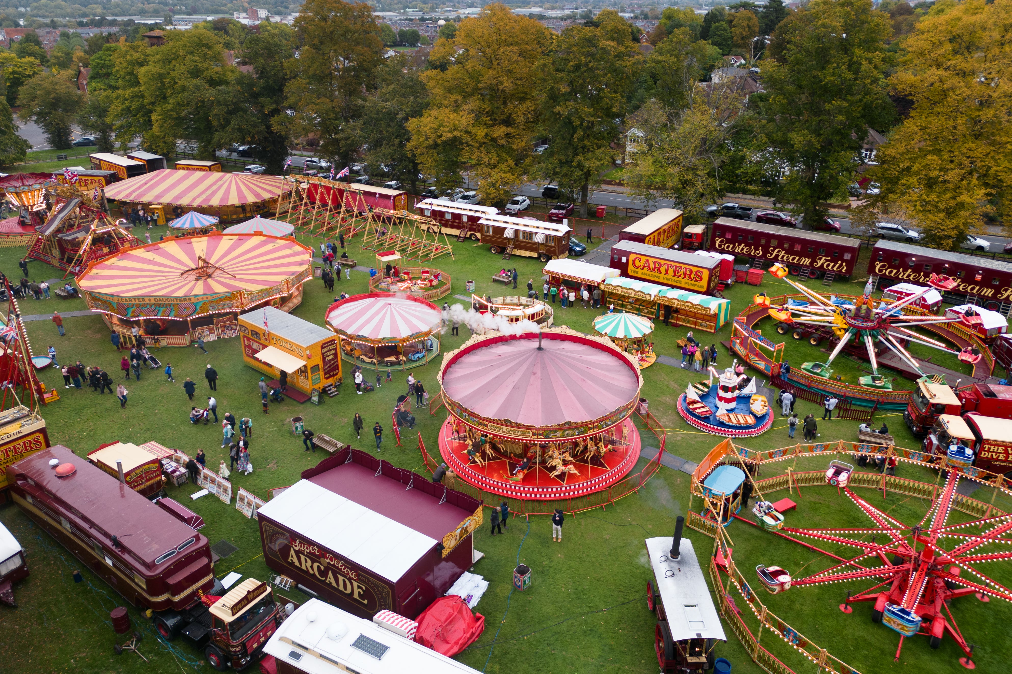 Carters Steam Fair in Prospect Park in Reading (Andrew Matthews/PA)