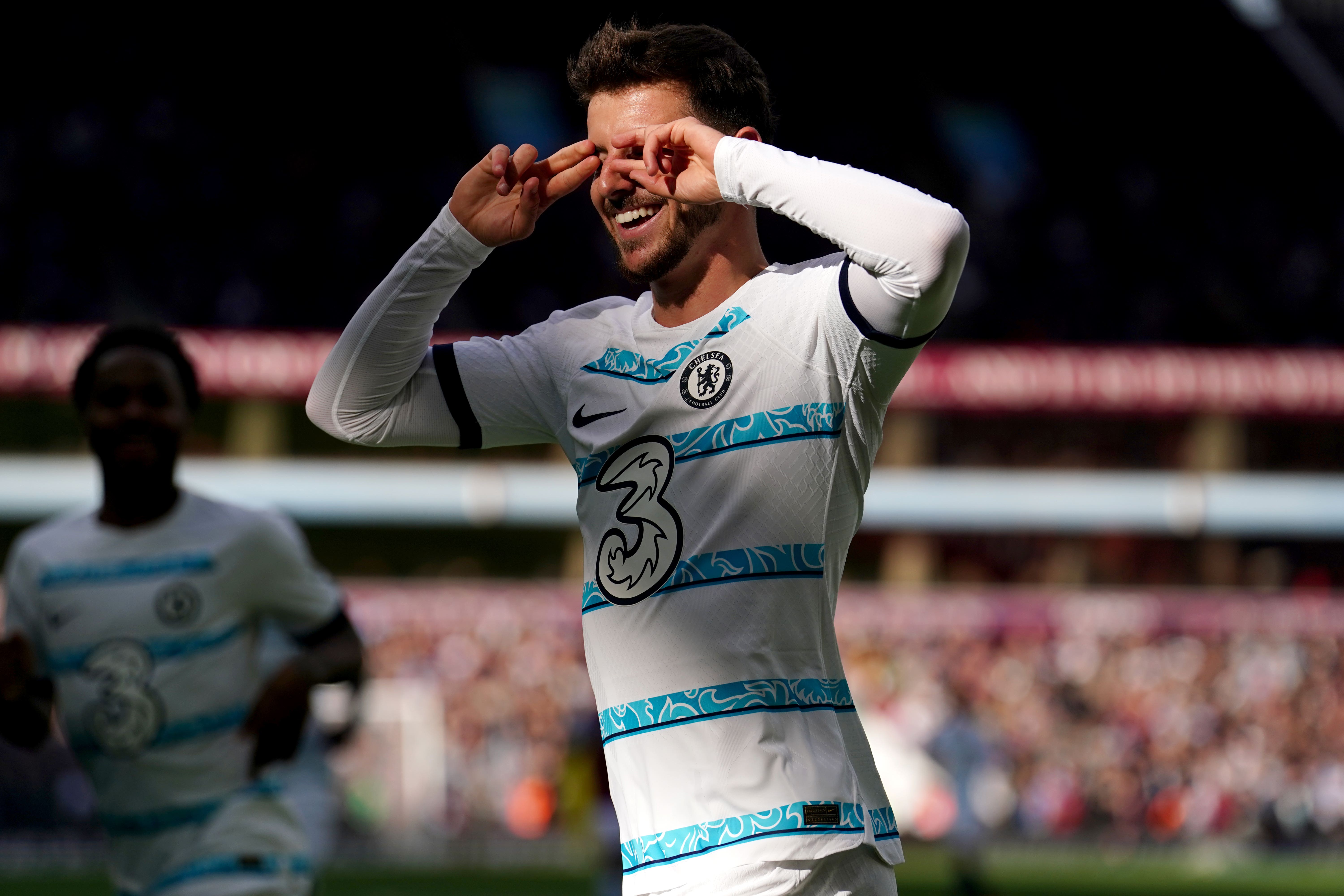 Chelsea’s Mason Mount struck twice to beat Aston Villa. (David Davies/PA)