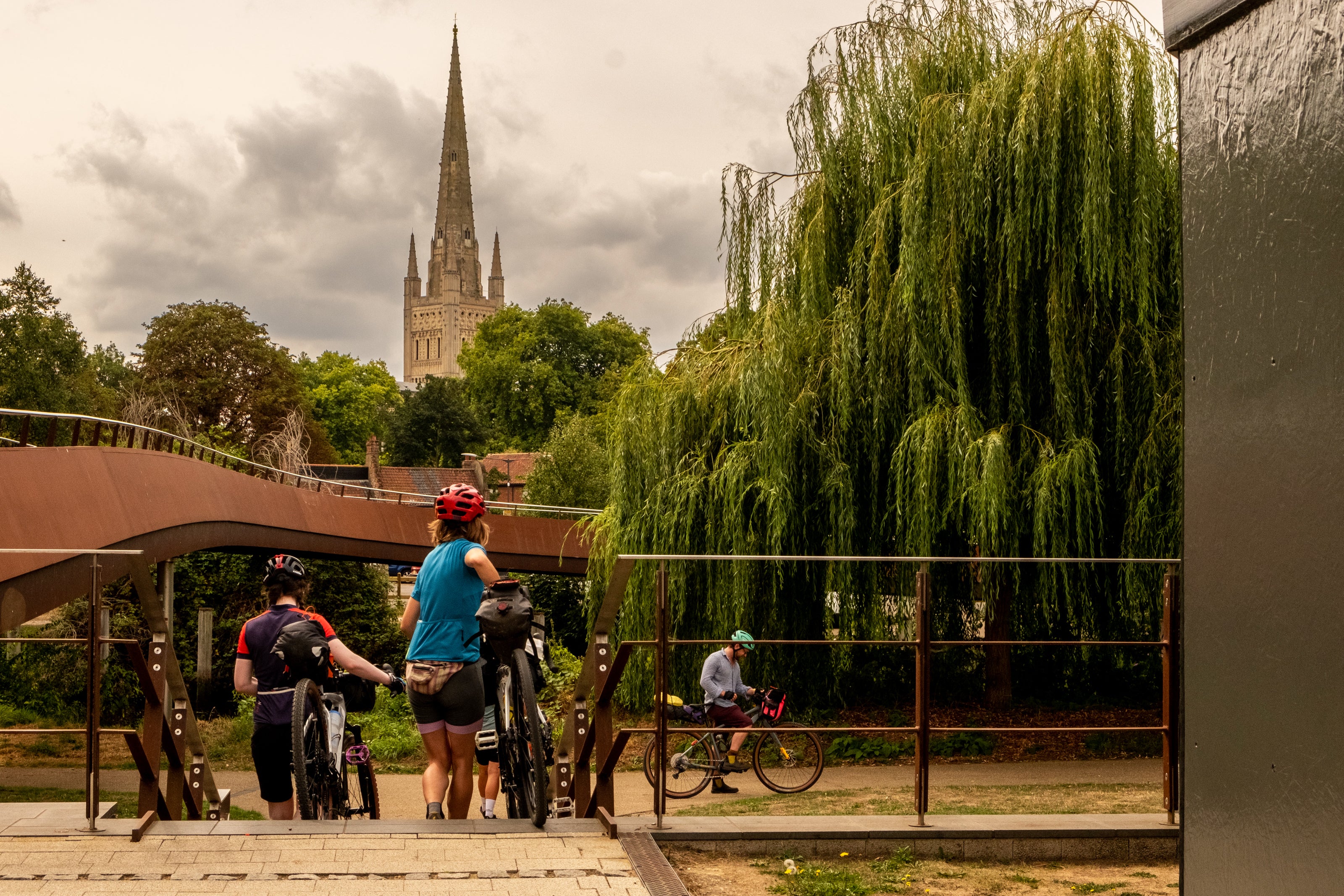 Riders take a detour on the Rebellion Way through Norwich